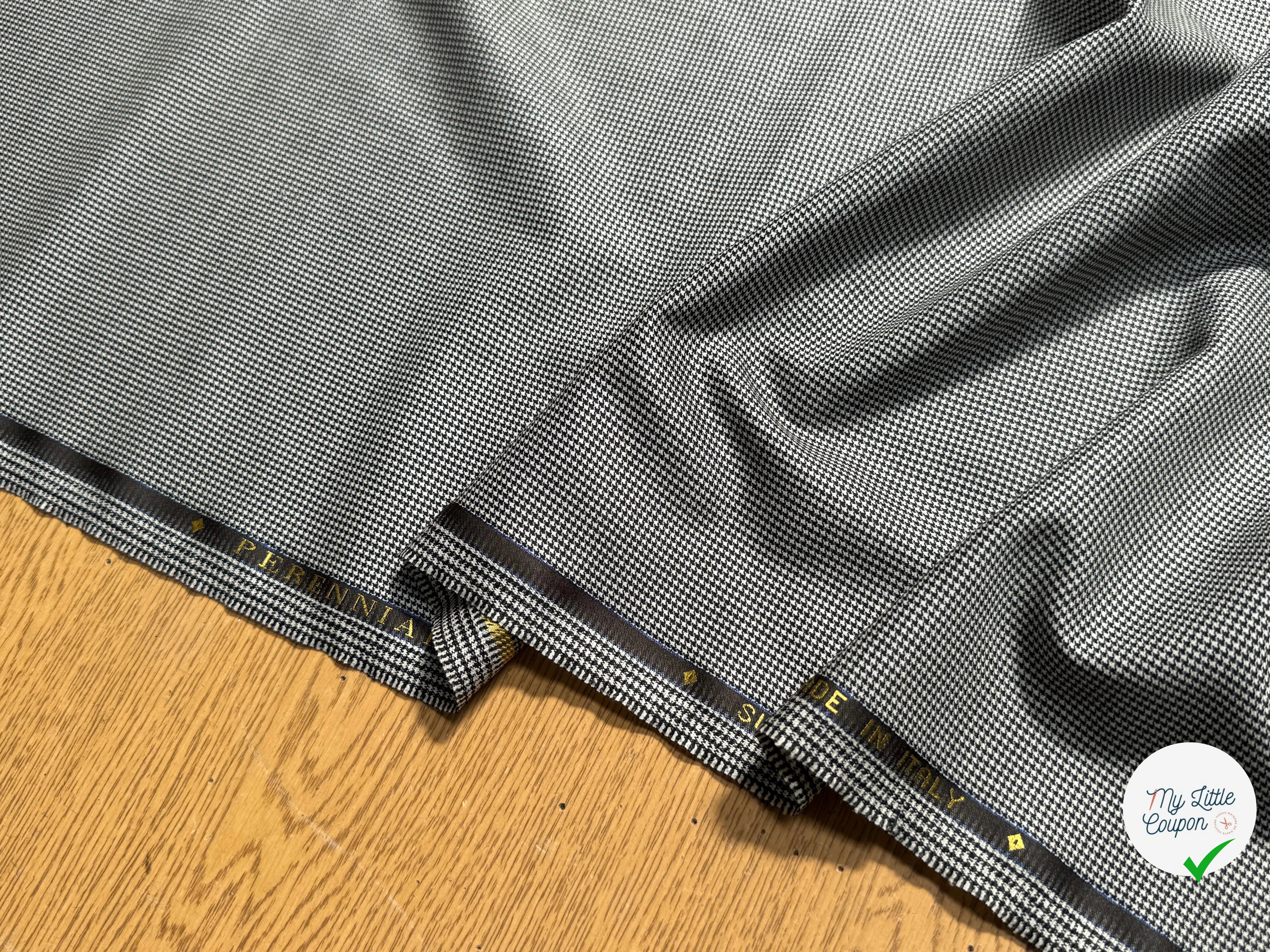 (Chute) DRAPERIE DE LAINE SUPER 110'S MADE IN ITALY PIED POULE TRÈS ÉLÉGANT - My Little Coupon