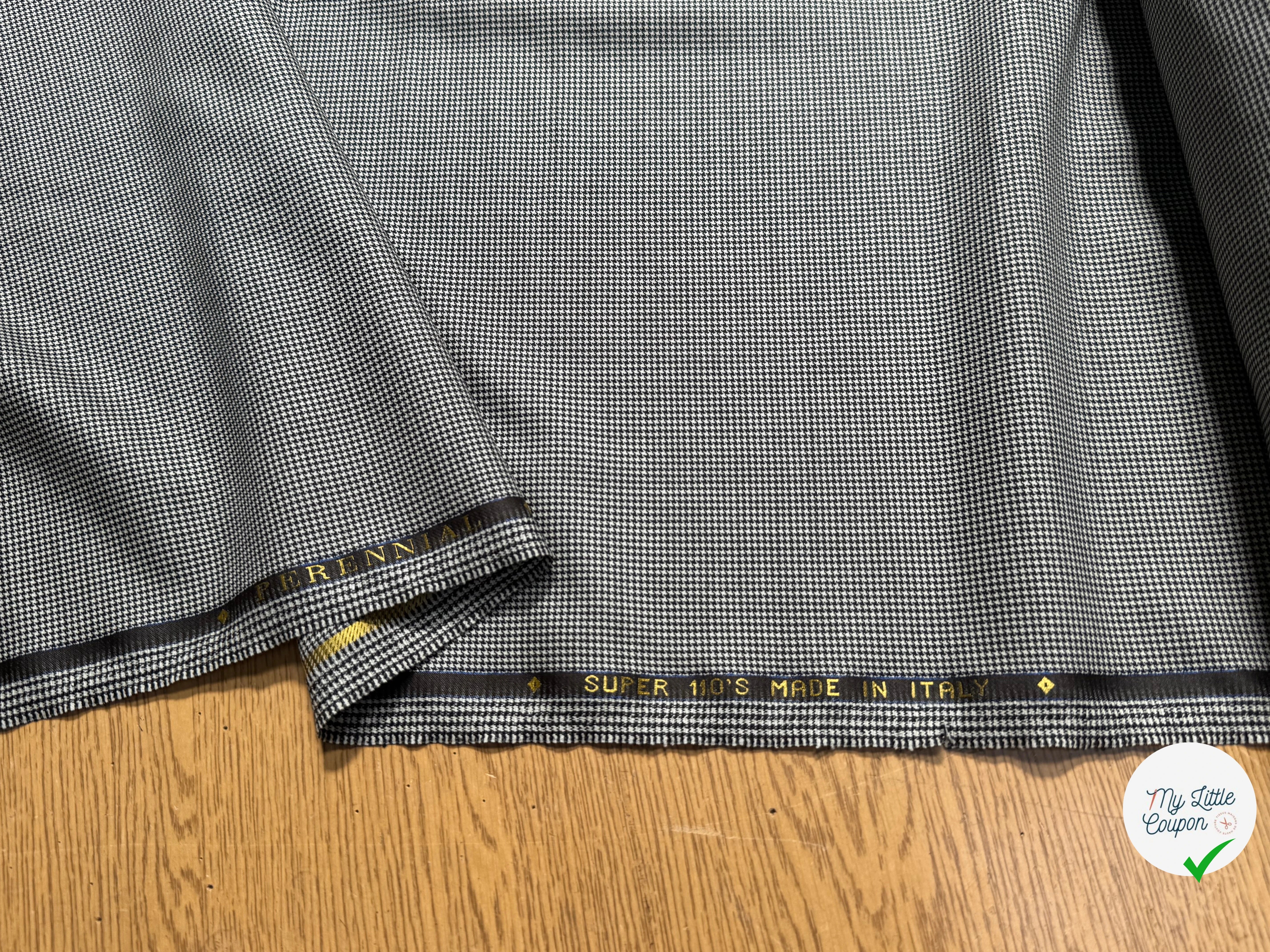 (Chute) DRAPERIE DE LAINE SUPER 110'S MADE IN ITALY PIED POULE TRÈS ÉLÉGANT - My Little Coupon