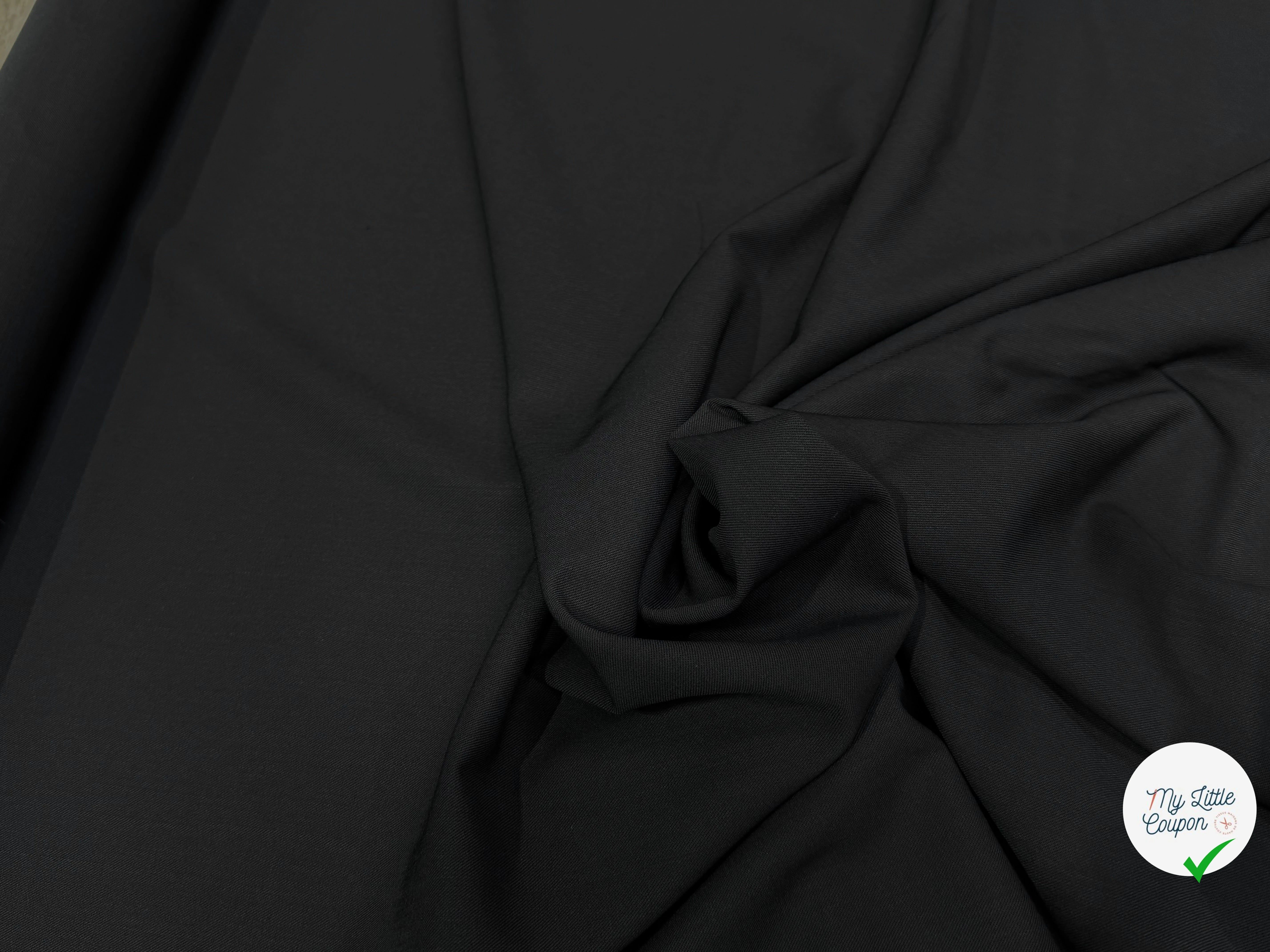 (Chute) DRAPERIE DE LAINE TOMBÉ ÉLÉGANT NOIR STRETCH - My Little Coupon