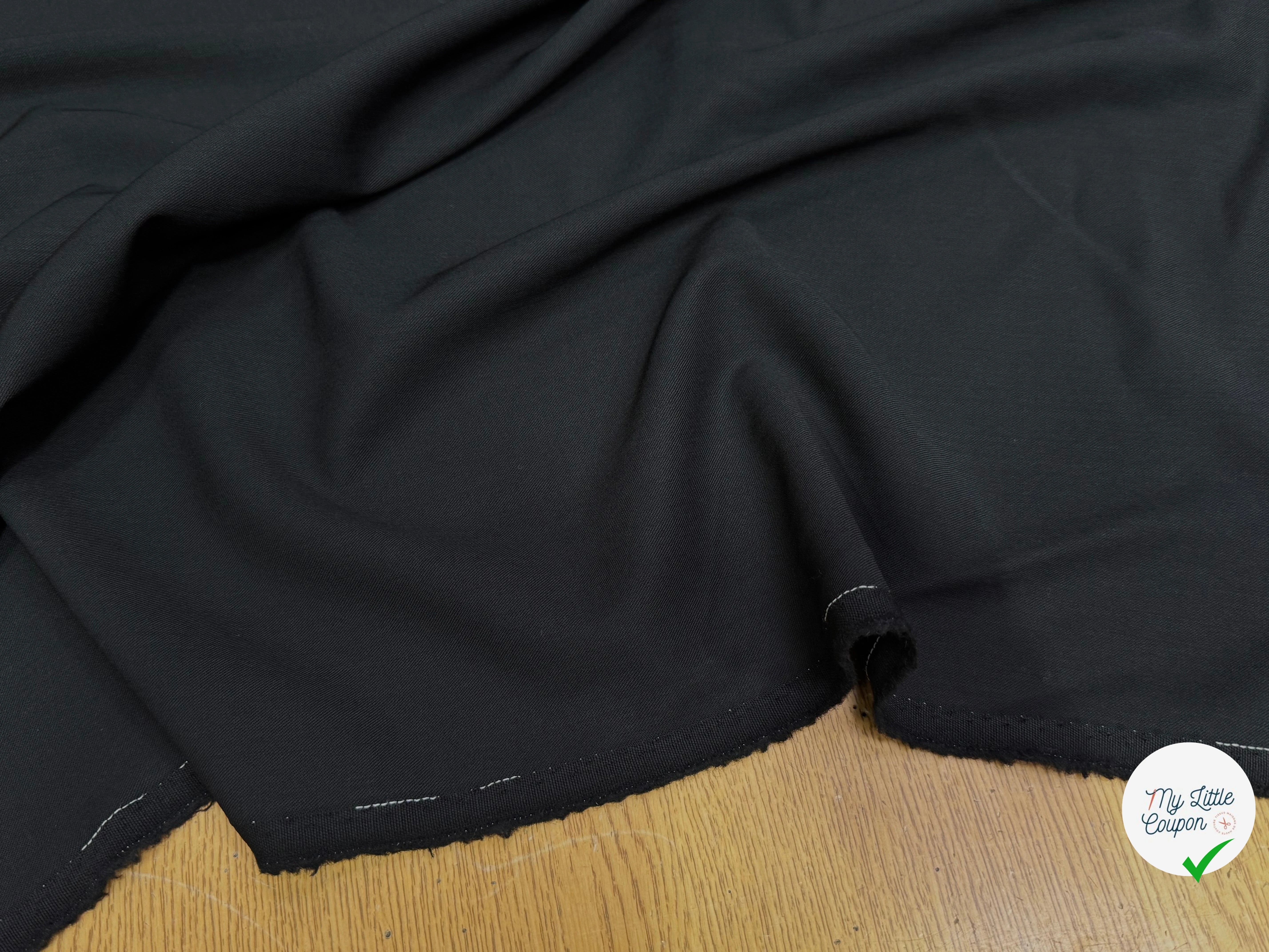 (Chute) DRAPERIE DE LAINE TOMBÉ ÉLÉGANT NOIR STRETCH - My Little Coupon