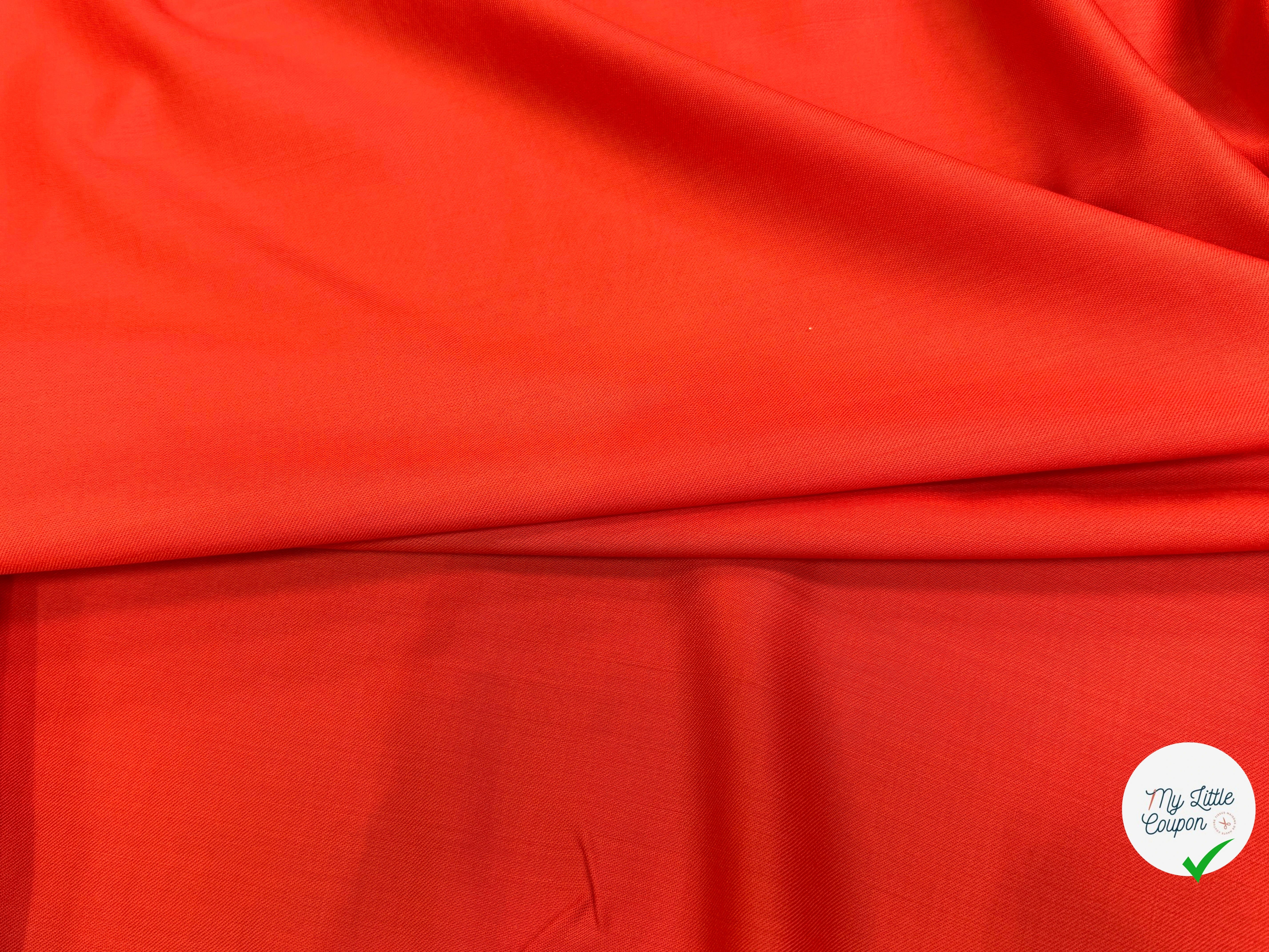 (Chute) DRAPERIE FLANELLE DE LAINE DOUCE SUPER LISSE DEEP ORANGE - My Little Coupon