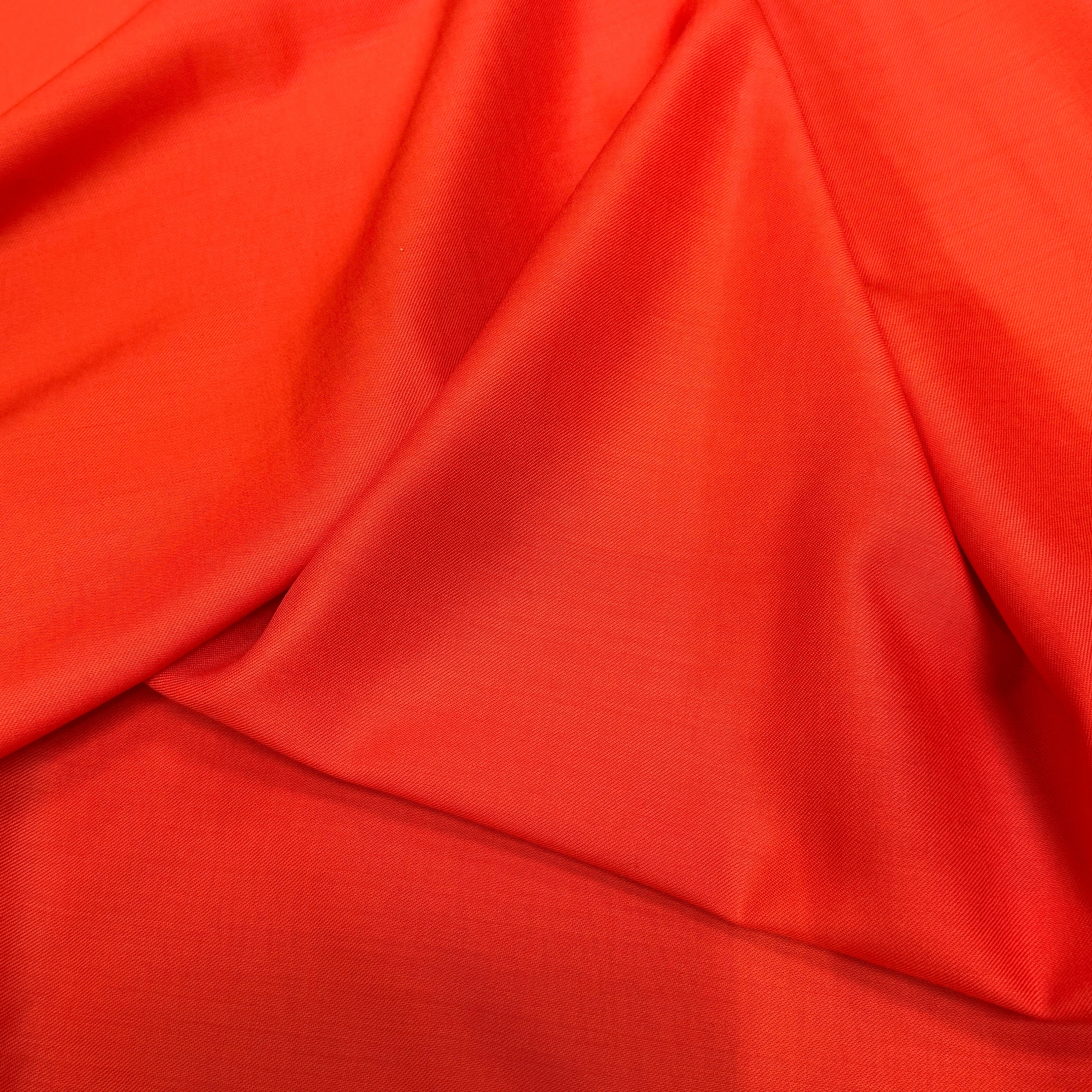 (Chute) DRAPERIE FLANELLE DE LAINE DOUCE SUPER LISSE DEEP ORANGE - My Little Coupon