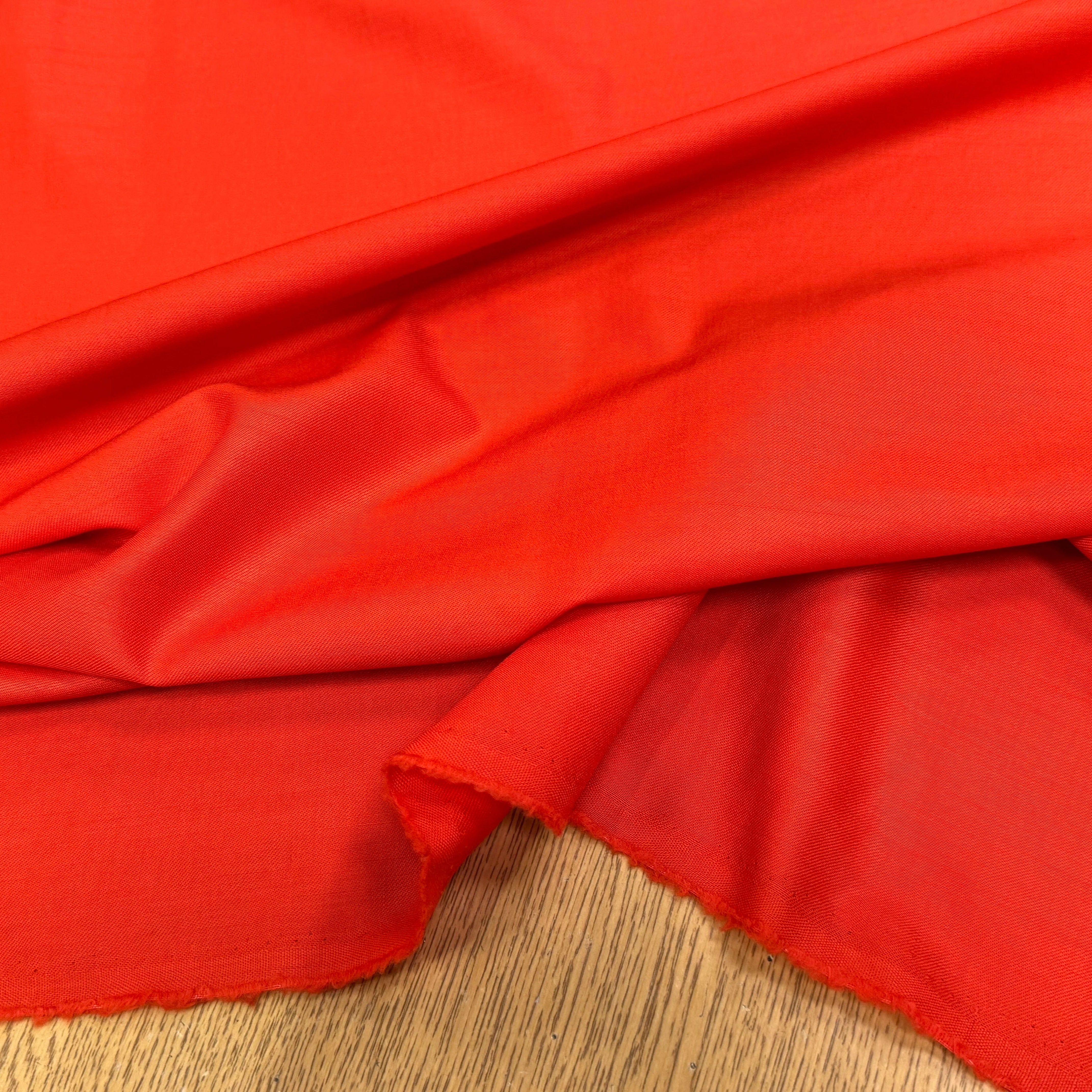 (Chute) DRAPERIE FLANELLE DE LAINE DOUCE SUPER LISSE DEEP ORANGE - My Little Coupon