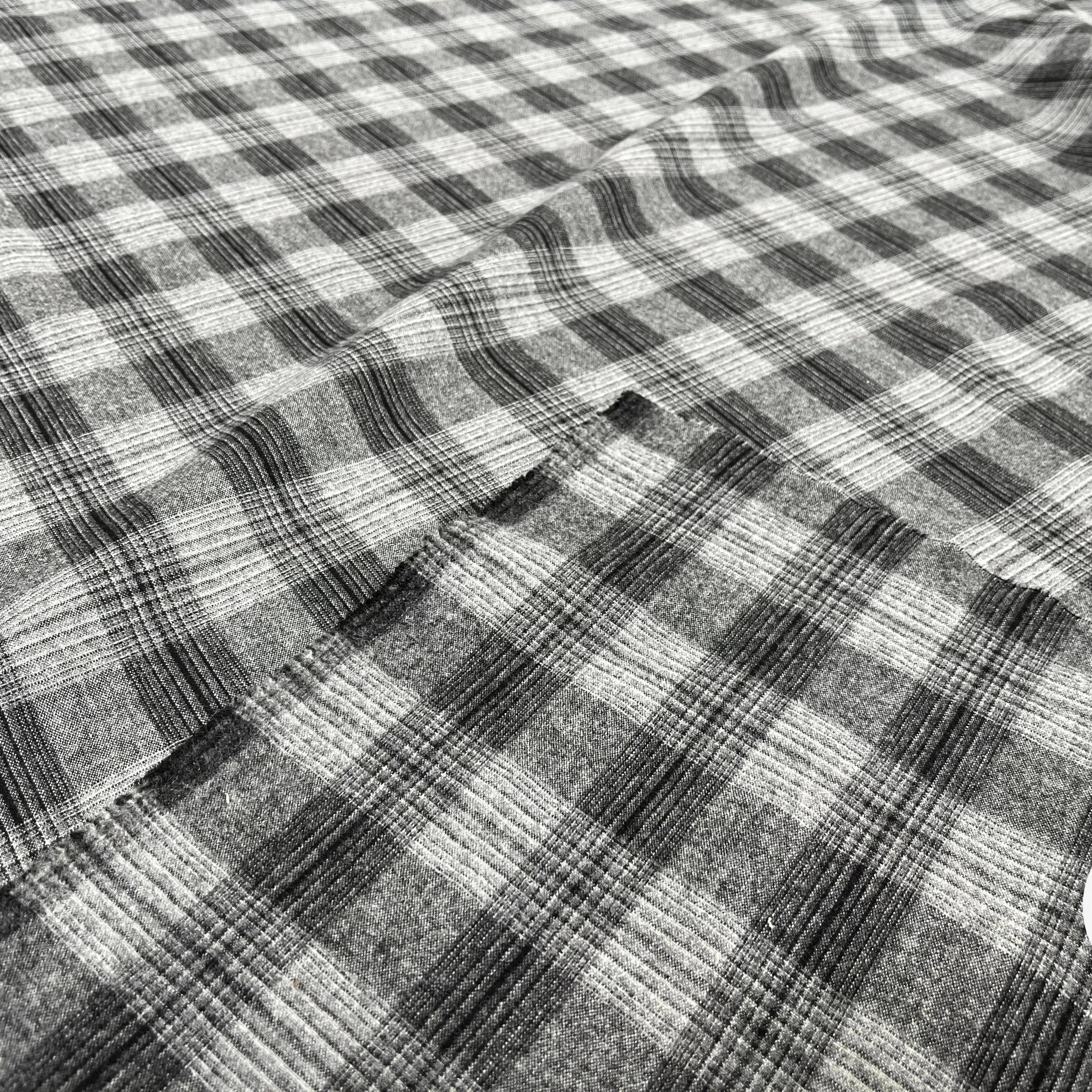 DRAPERIE FLANELLE MOTIF PRINCE DE GALLES GRIS - My Little Coupon