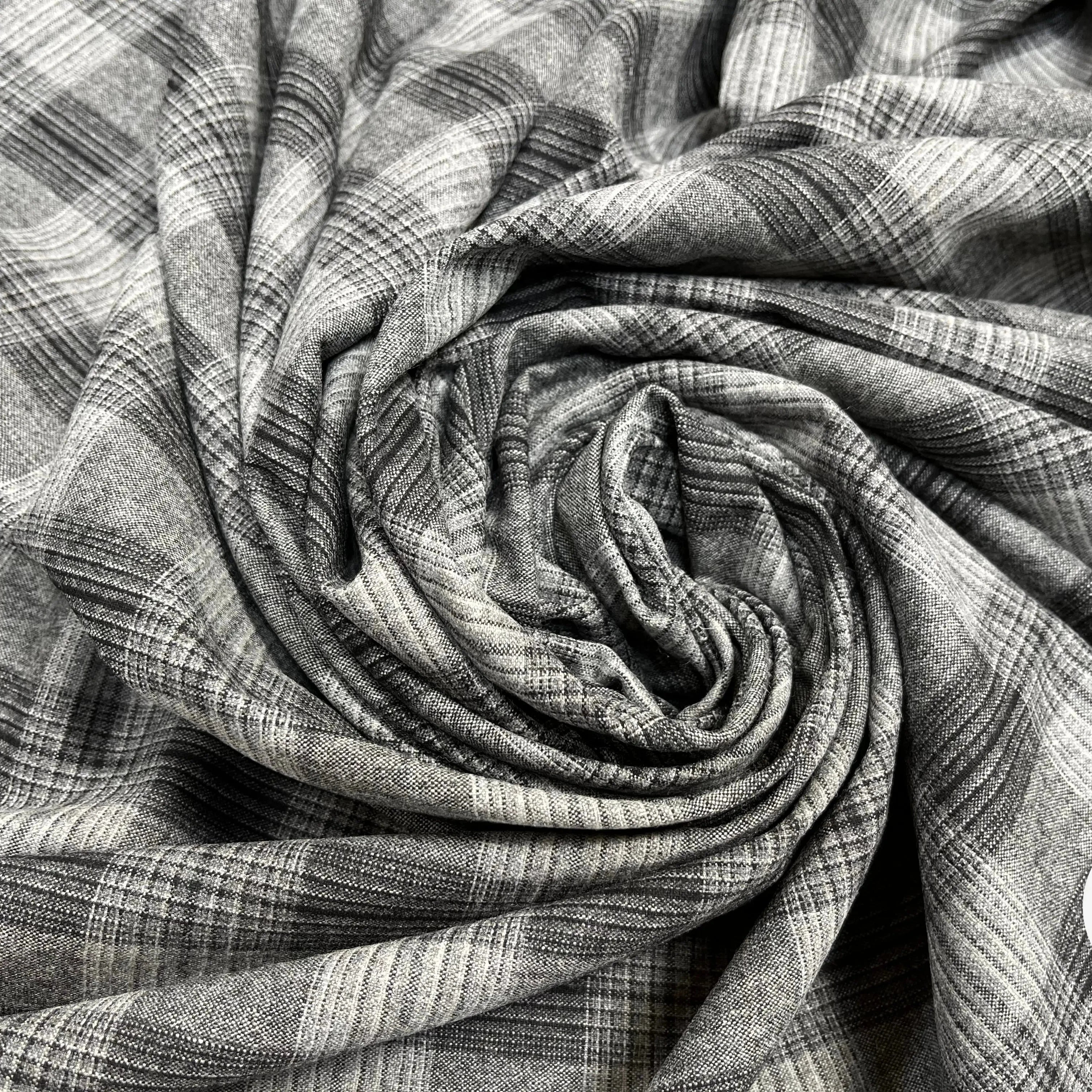 DRAPERIE FLANELLE MOTIF PRINCE DE GALLES GRIS - My Little Coupon