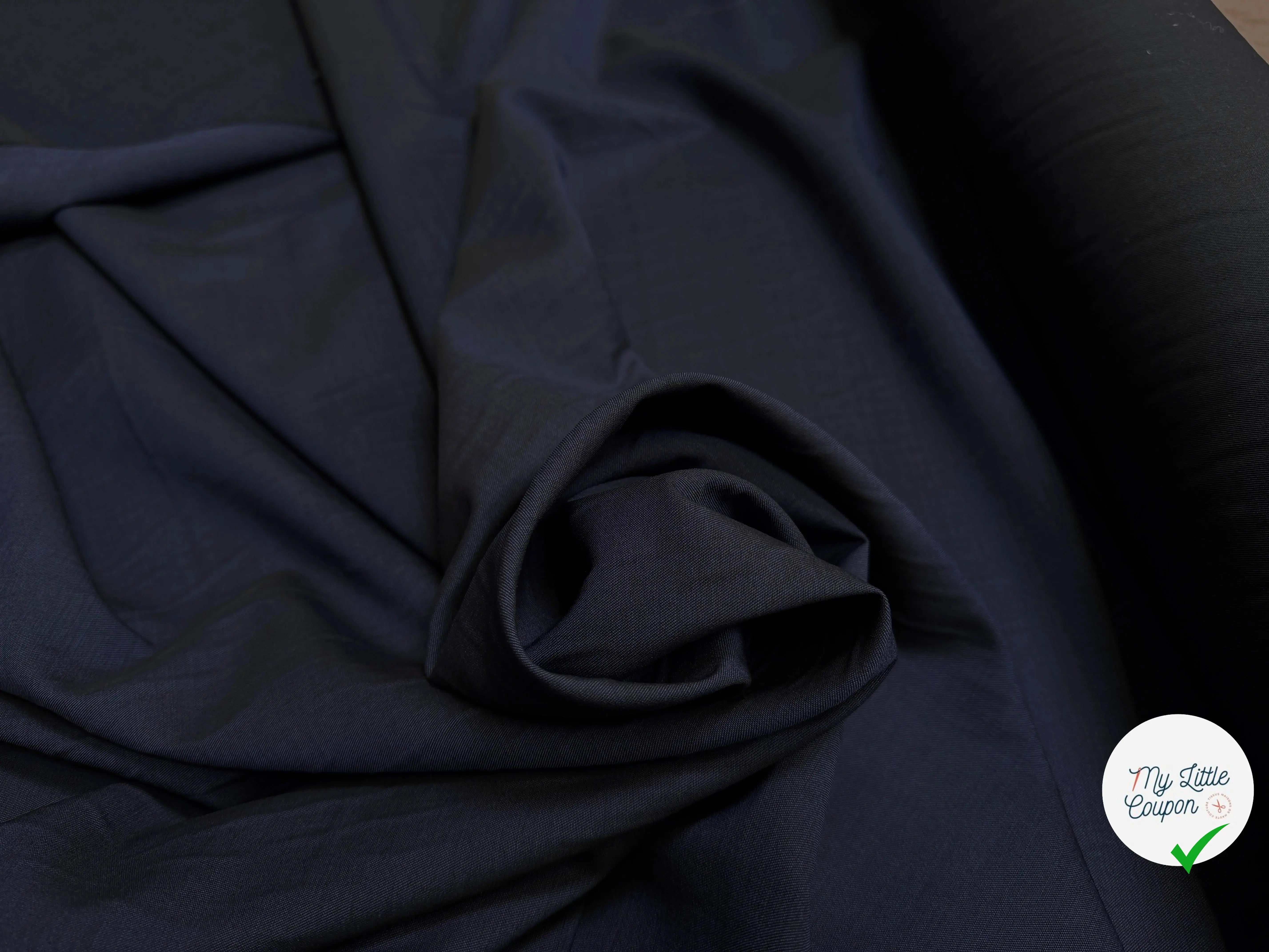 DRAPERIE ITALIENNE LAINE BLEU MARINE MARZOTTO - My Little Coupon