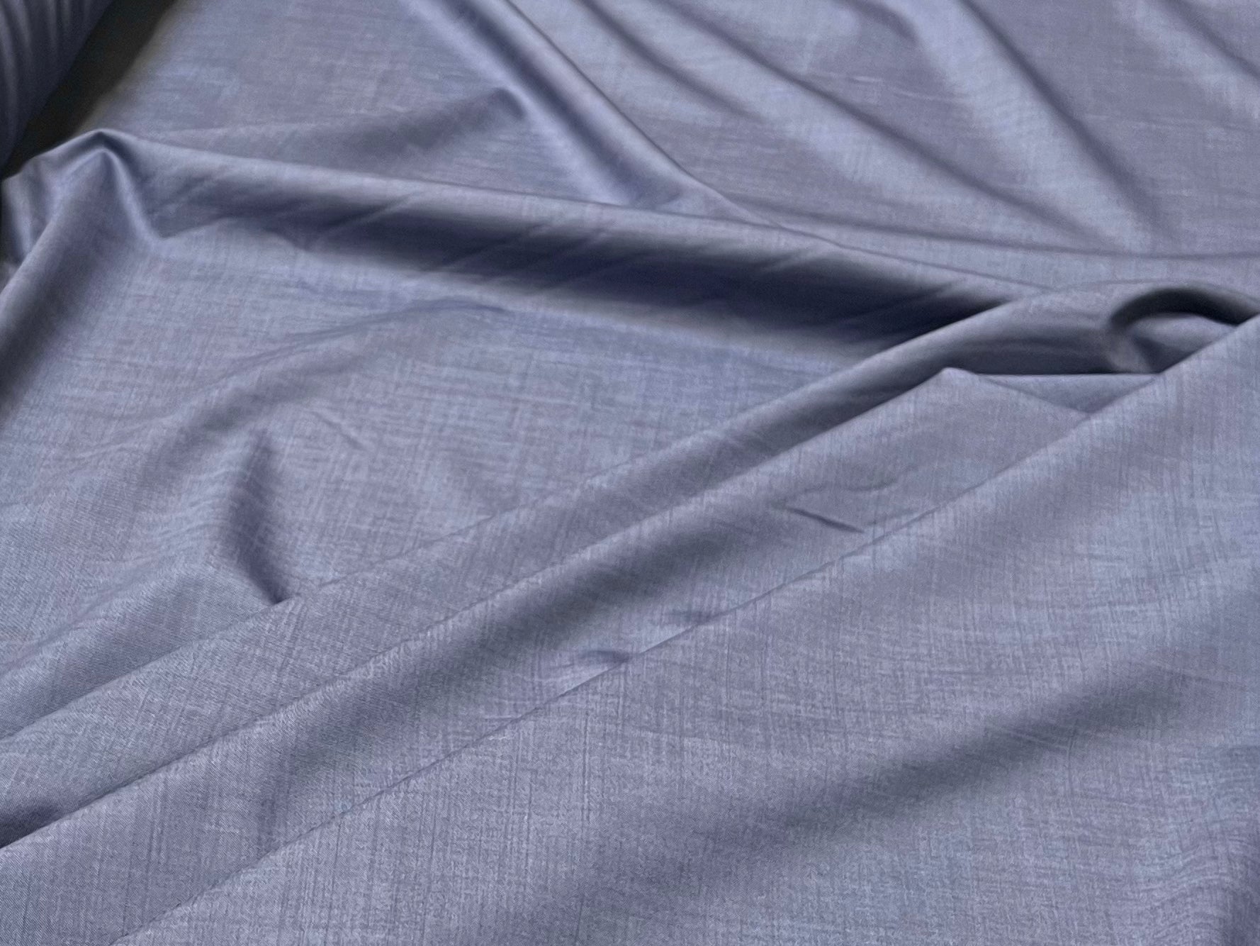 (Chute) DRAPERIE LAINE MOHAIR FIL À FIL BLEU GRIS - My Little Coupon