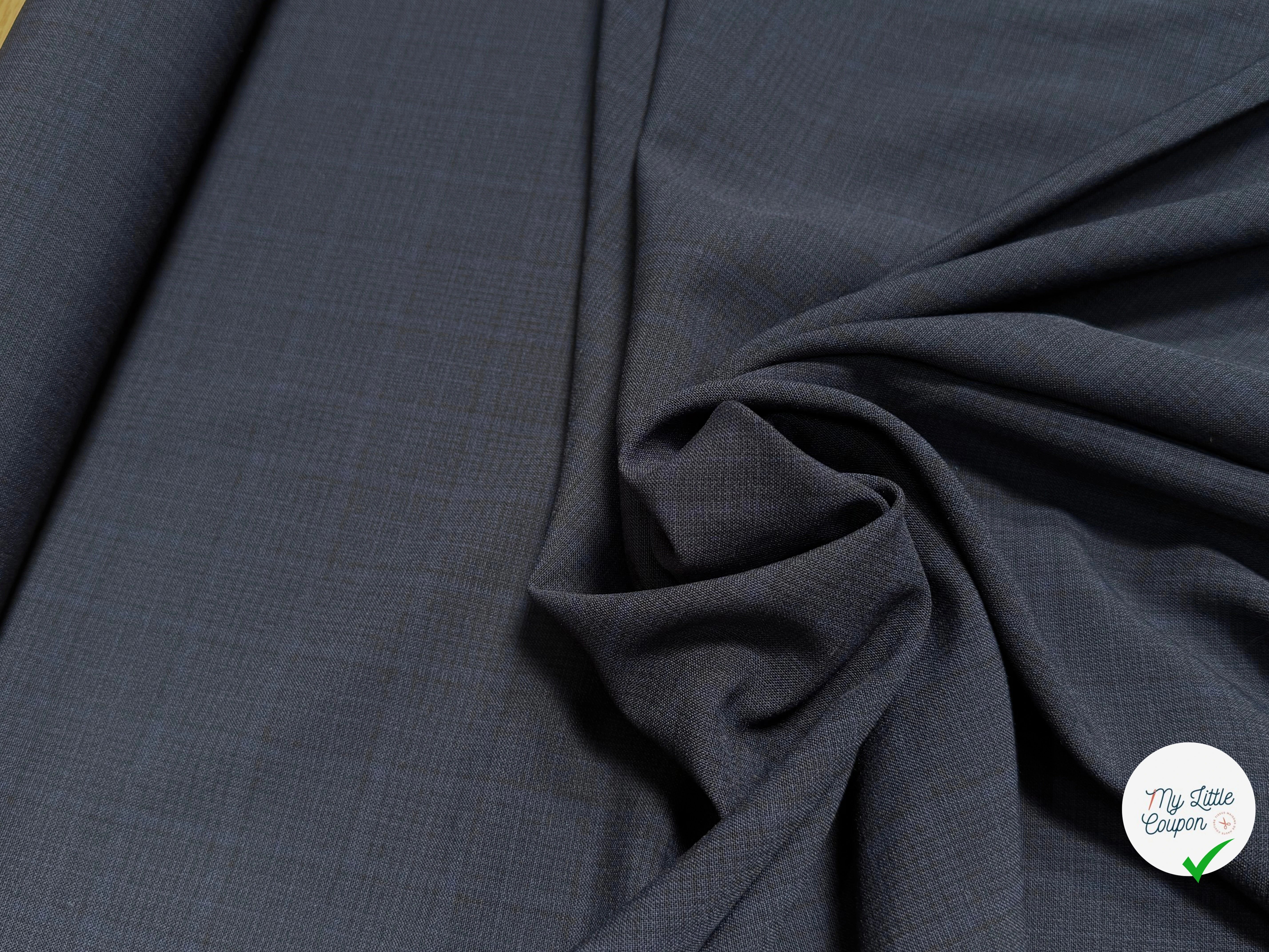 (Chute) DRAPERIE POLYVISCOSE À CARREAUX ÉLÉGANT BLEU NOIR - My Little Coupon