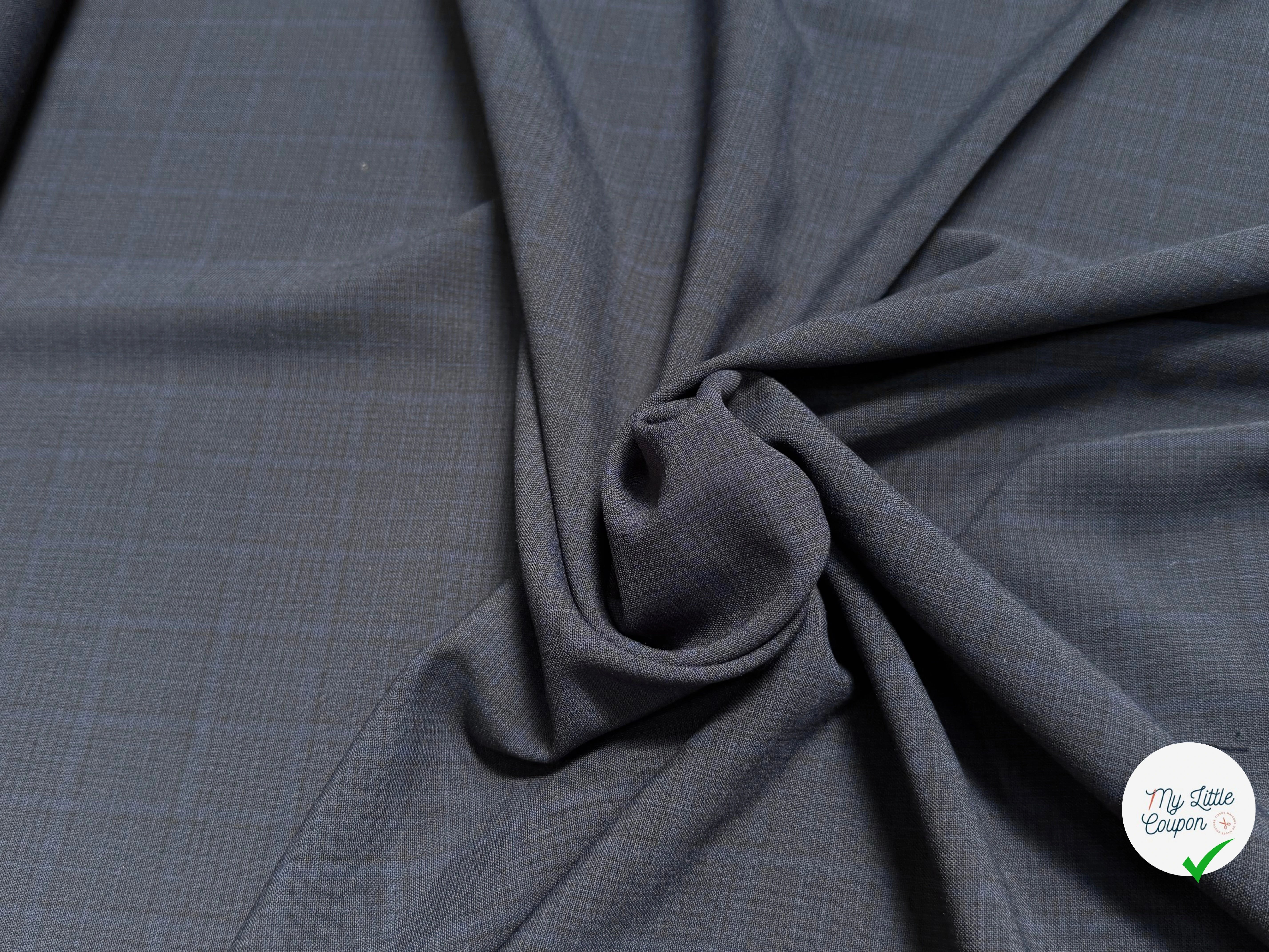 (Chute) DRAPERIE POLYVISCOSE À CARREAUX ÉLÉGANT BLEU NOIR - My Little Coupon