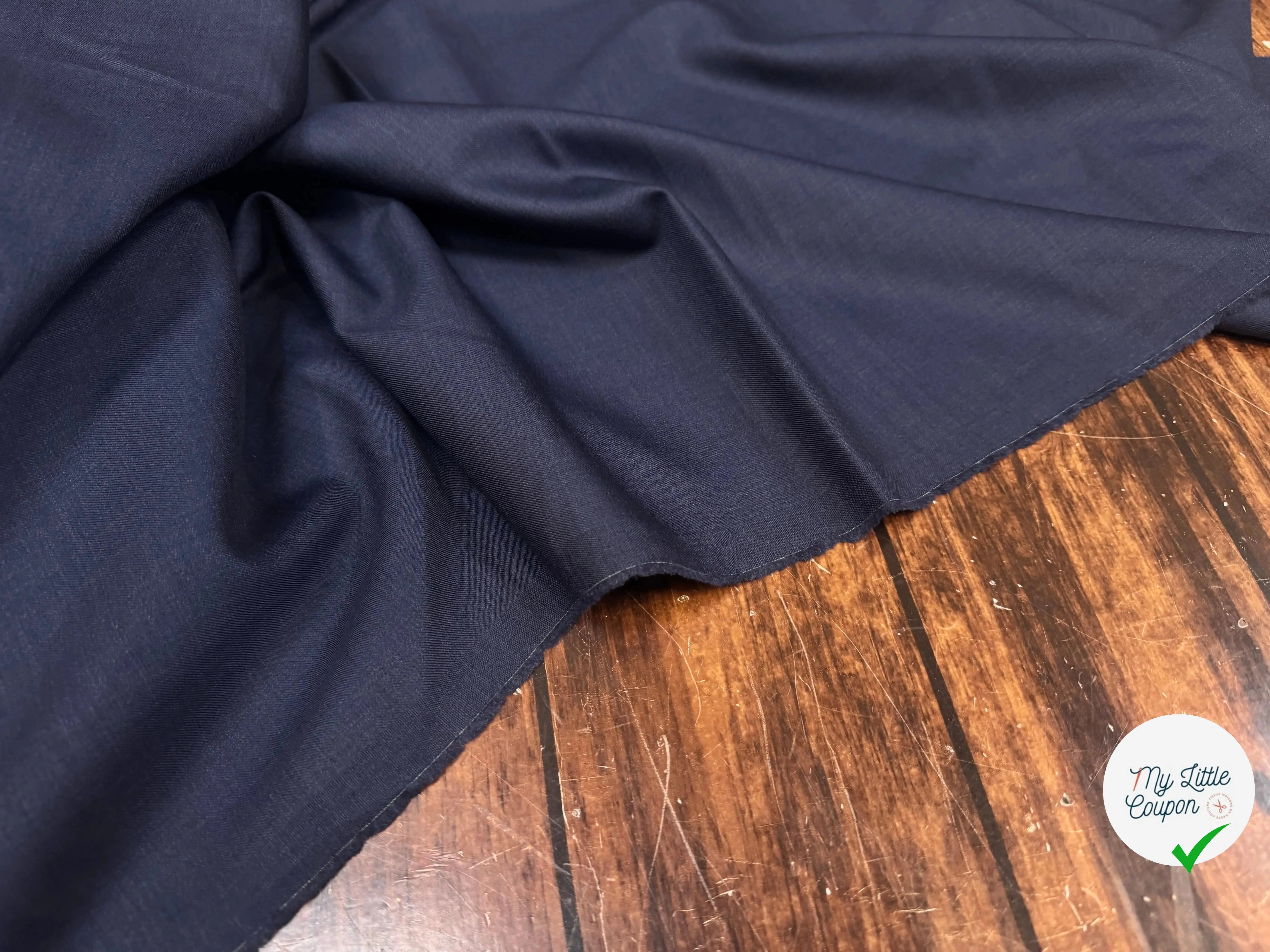 DRAPERIE VITALE BARBERIS 100% LAINE BLEU PROFOND - My Little Coupon