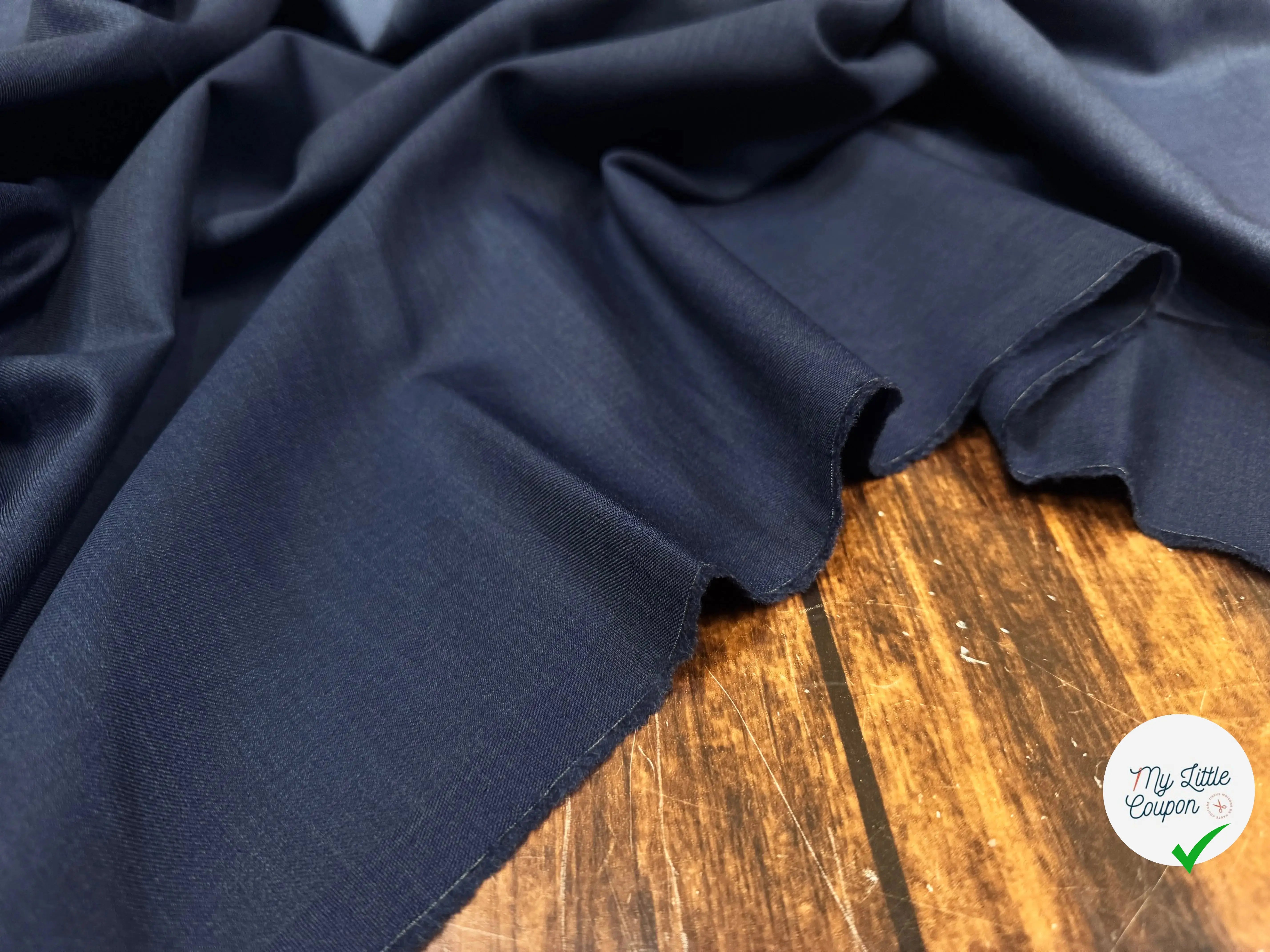DRAPERIE VITALE BARBERIS 100% LAINE BLEU PROFOND - My Little Coupon