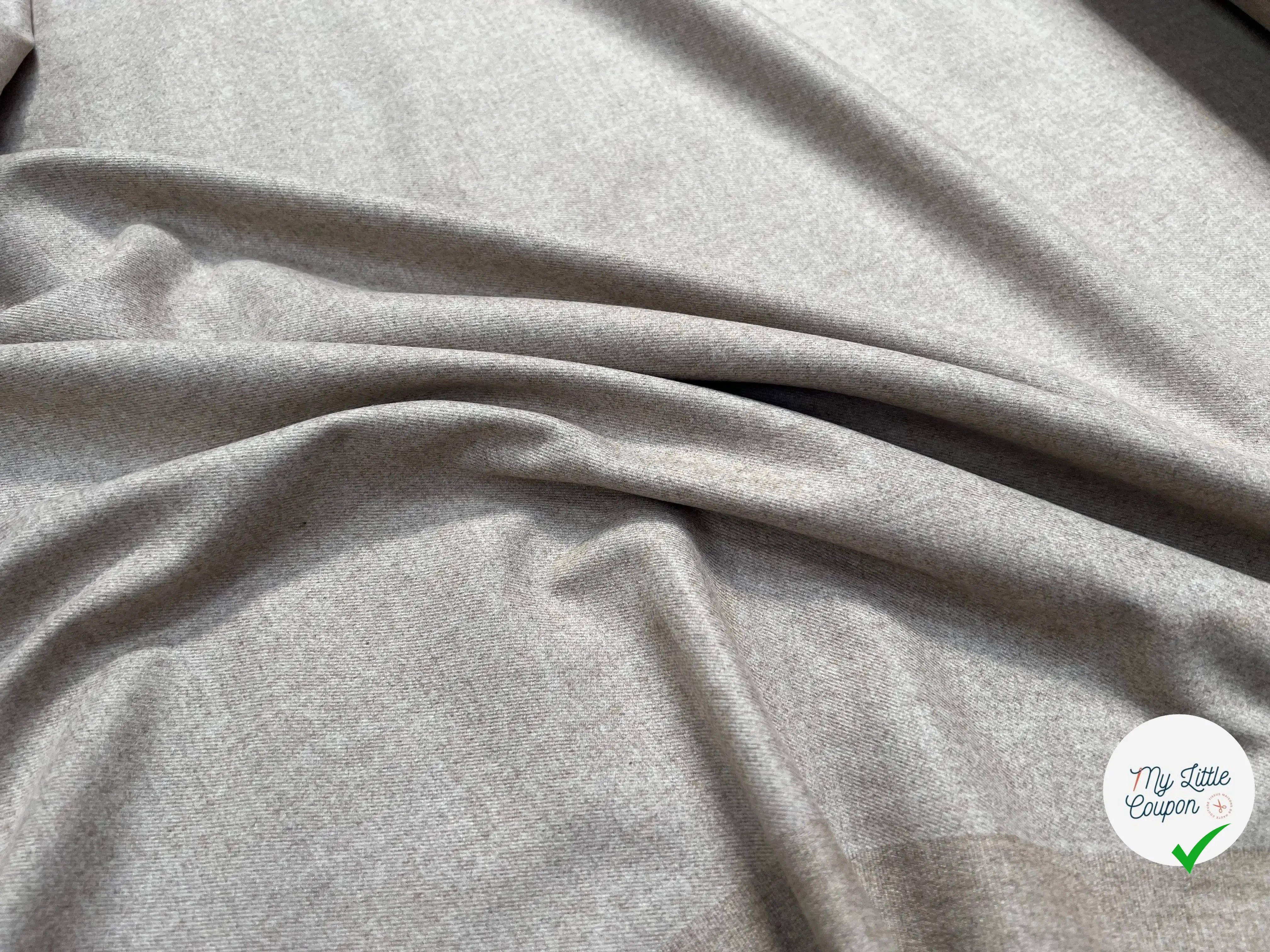 FLANELLE DE COTON SERGÉE MARRON GLACÉ - My Little Coupon