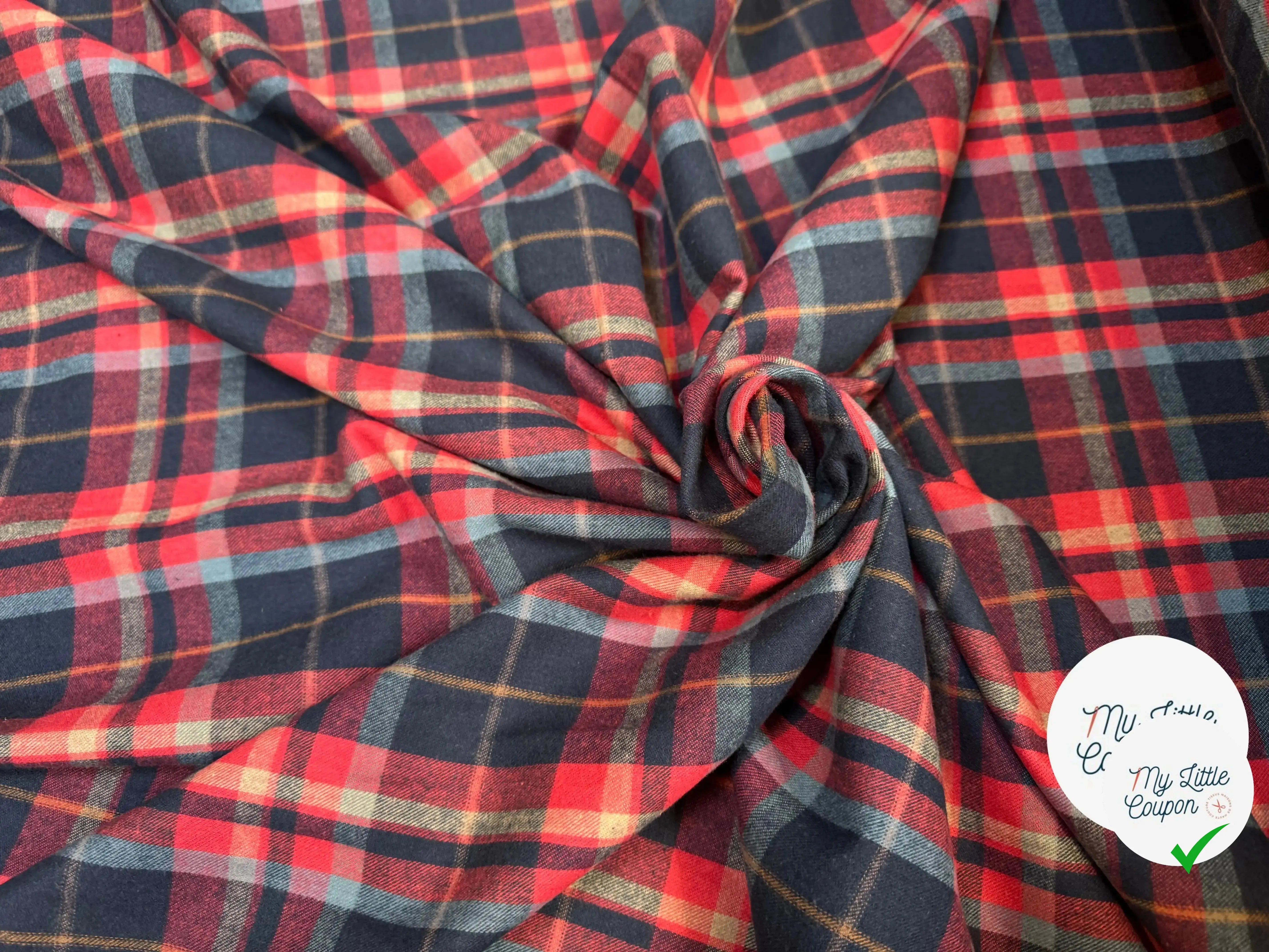 FLANELLE DE COTON ULTRA DOUCE TARTAN - My Little Coupon