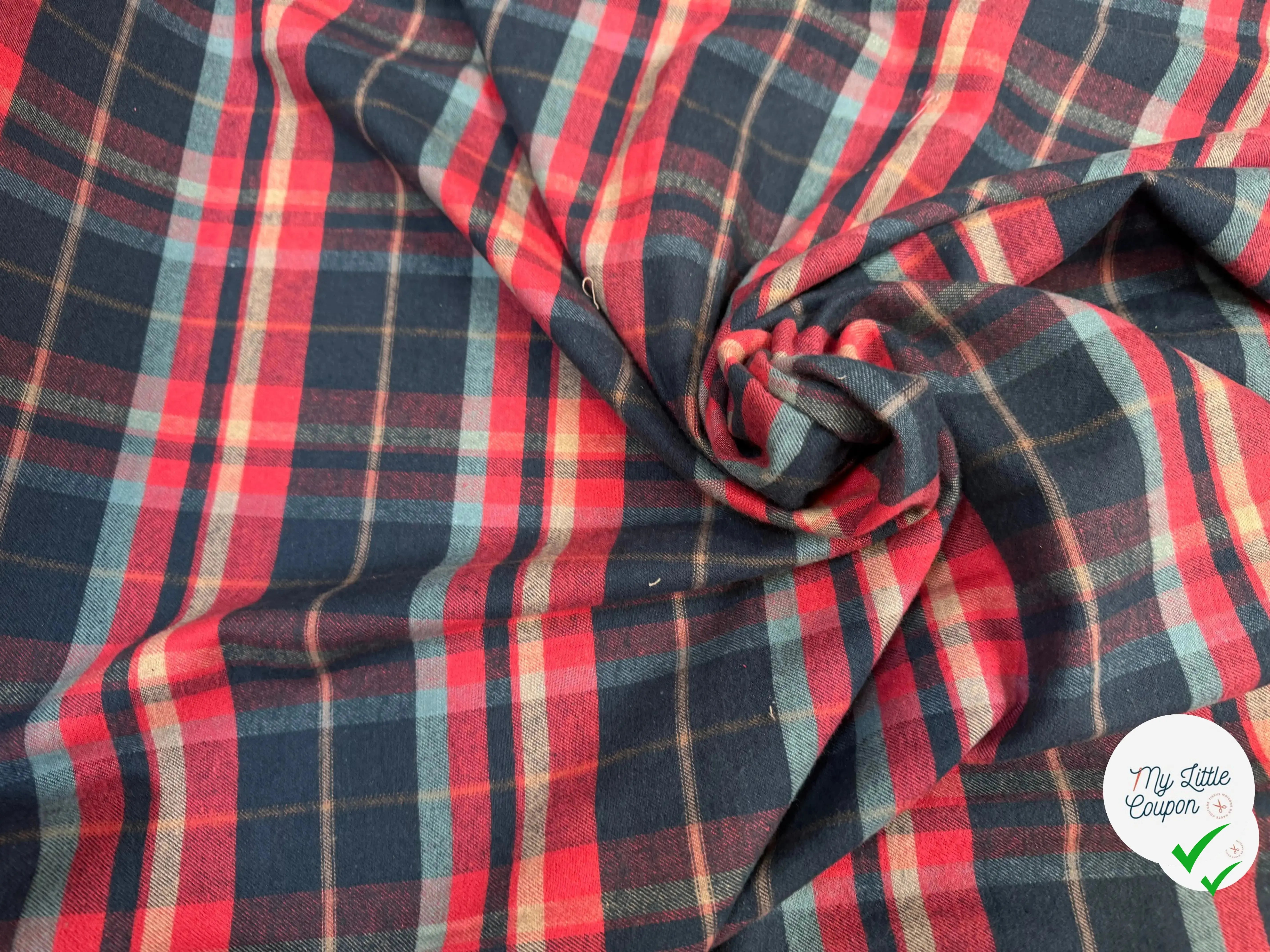 FLANELLE DE COTON ULTRA DOUCE TARTAN - My Little Coupon