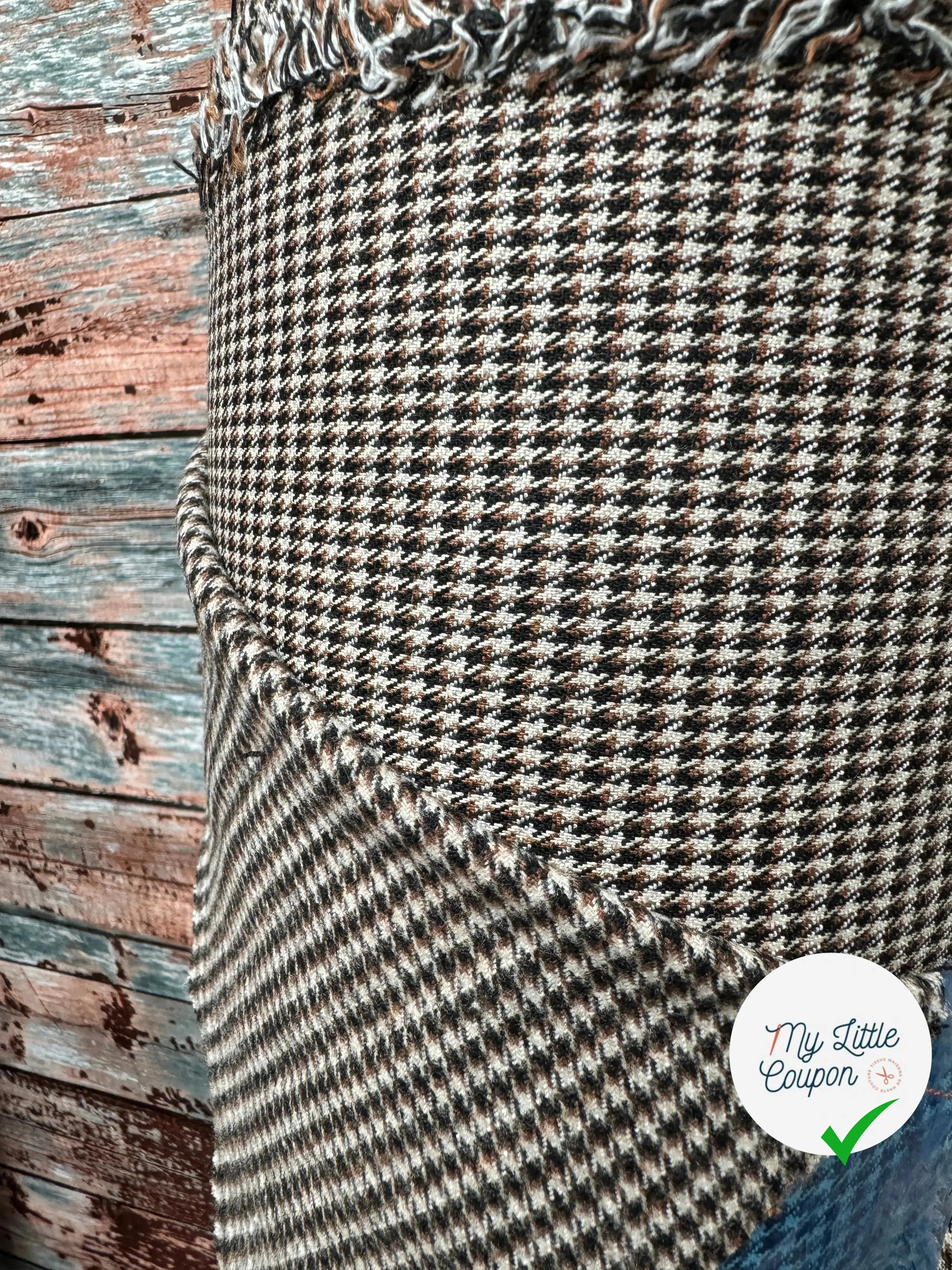 FLANELLE FABRICA SOUPLE ULTRA DOUCE PIED DE POULE CHIC - My Little Coupon