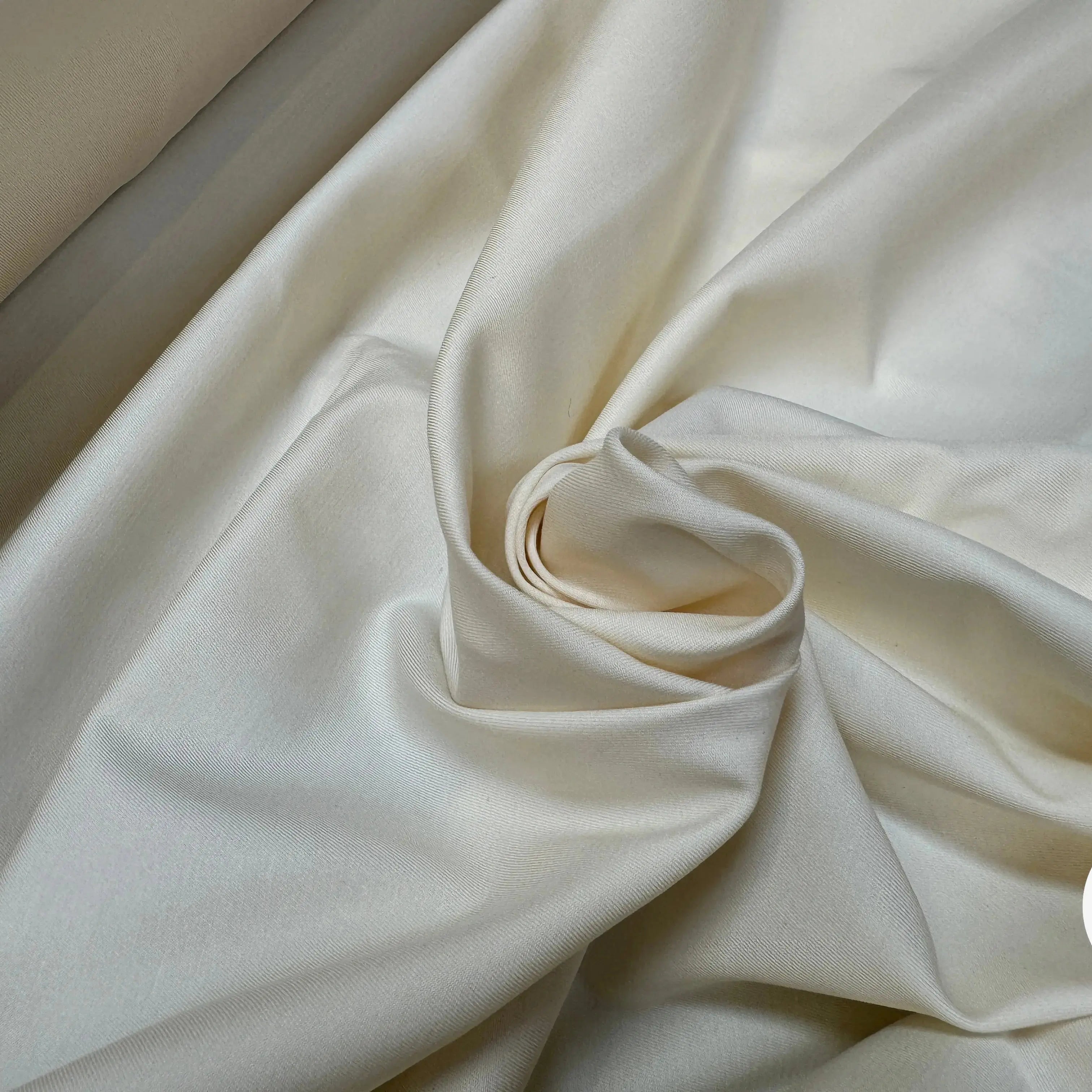 GABARDINE DE COTON STRETCH IVORY - My Little Coupon