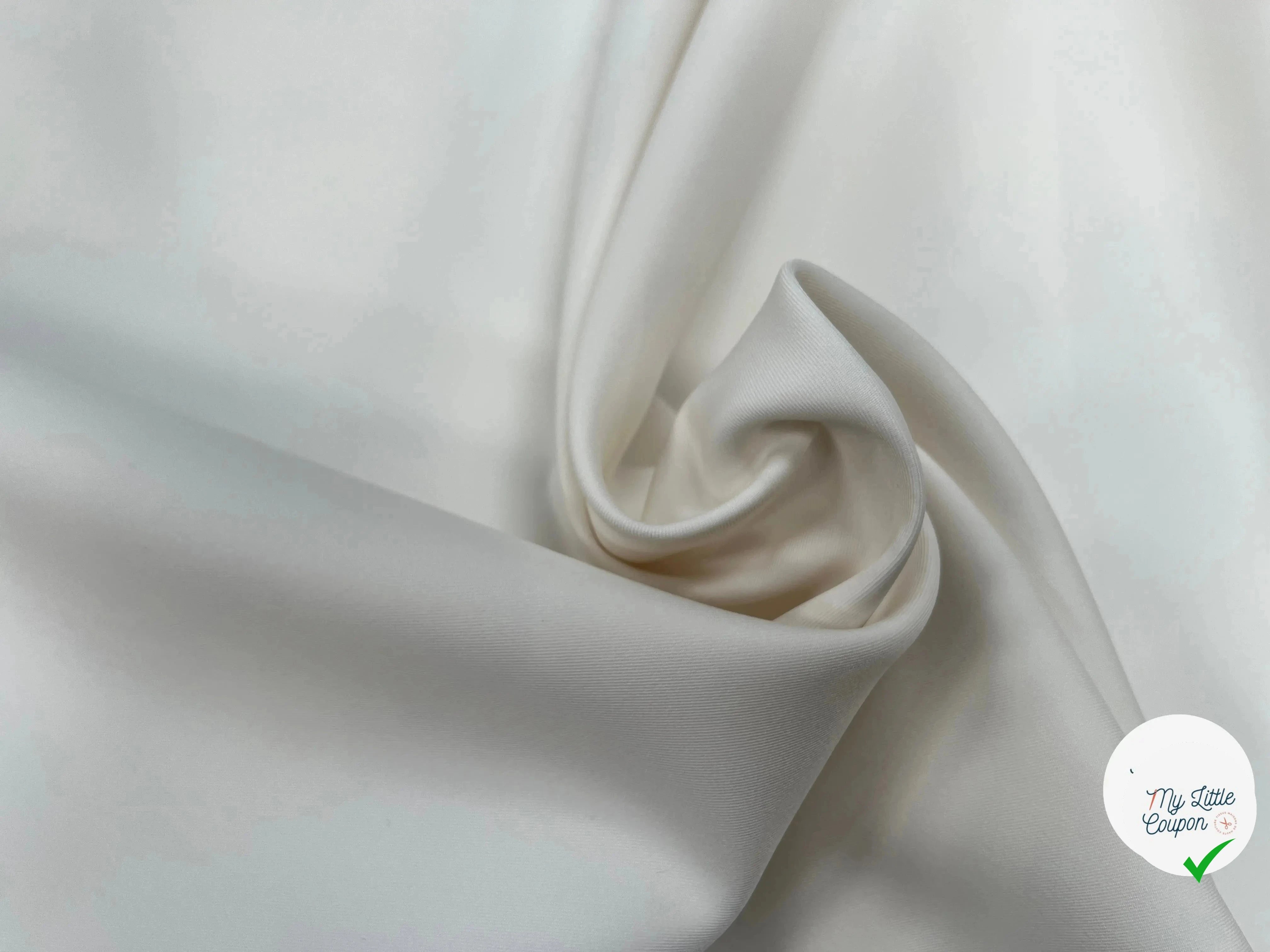 GABARDINE DOUBLE ETTOFE ÉCRUE JAPON - My Little Coupon