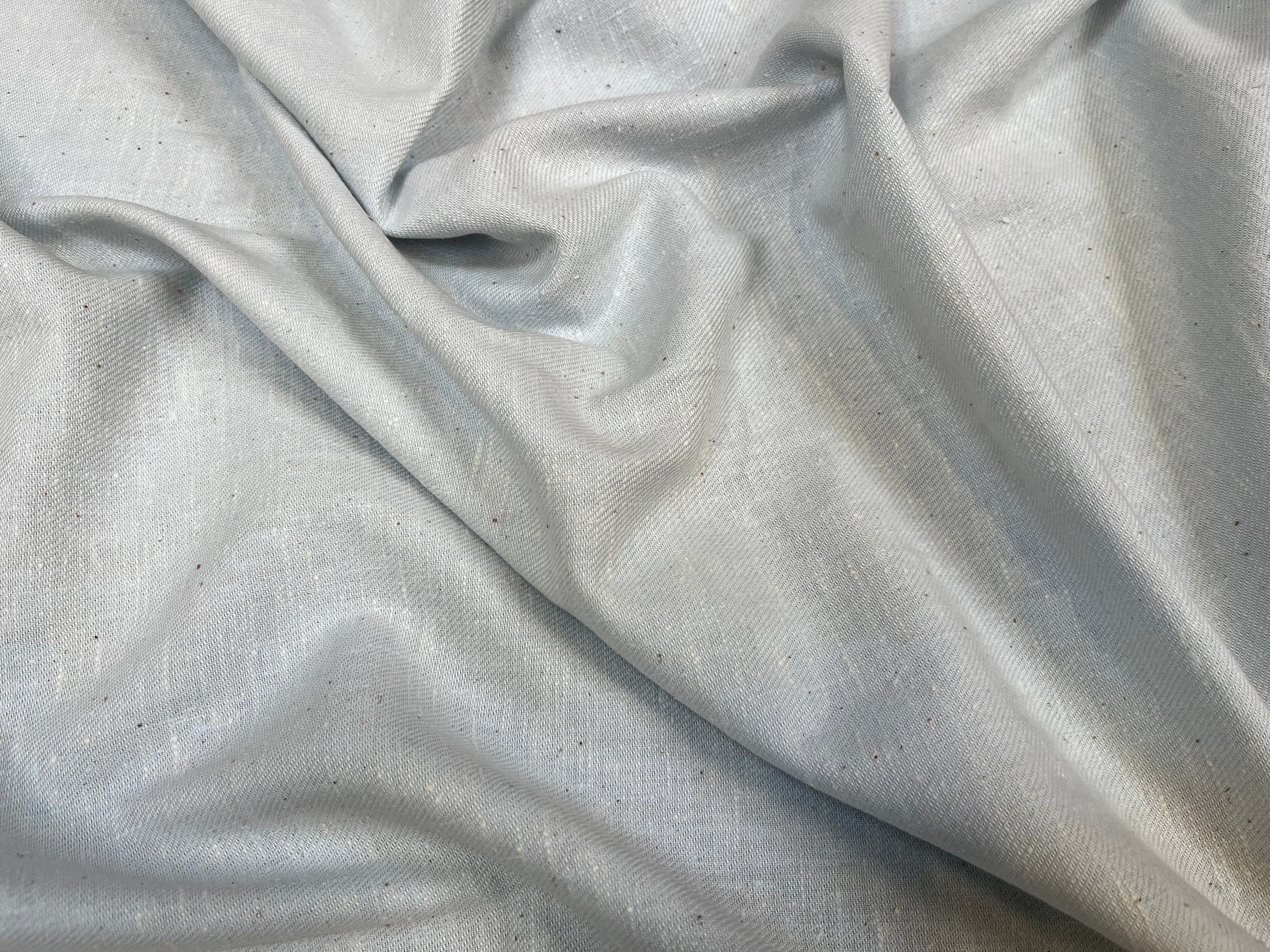 GABARDINE SOUPLE EFFET JEAN DELAVÉ UNI BLEU CLAIR - My Little Coupon