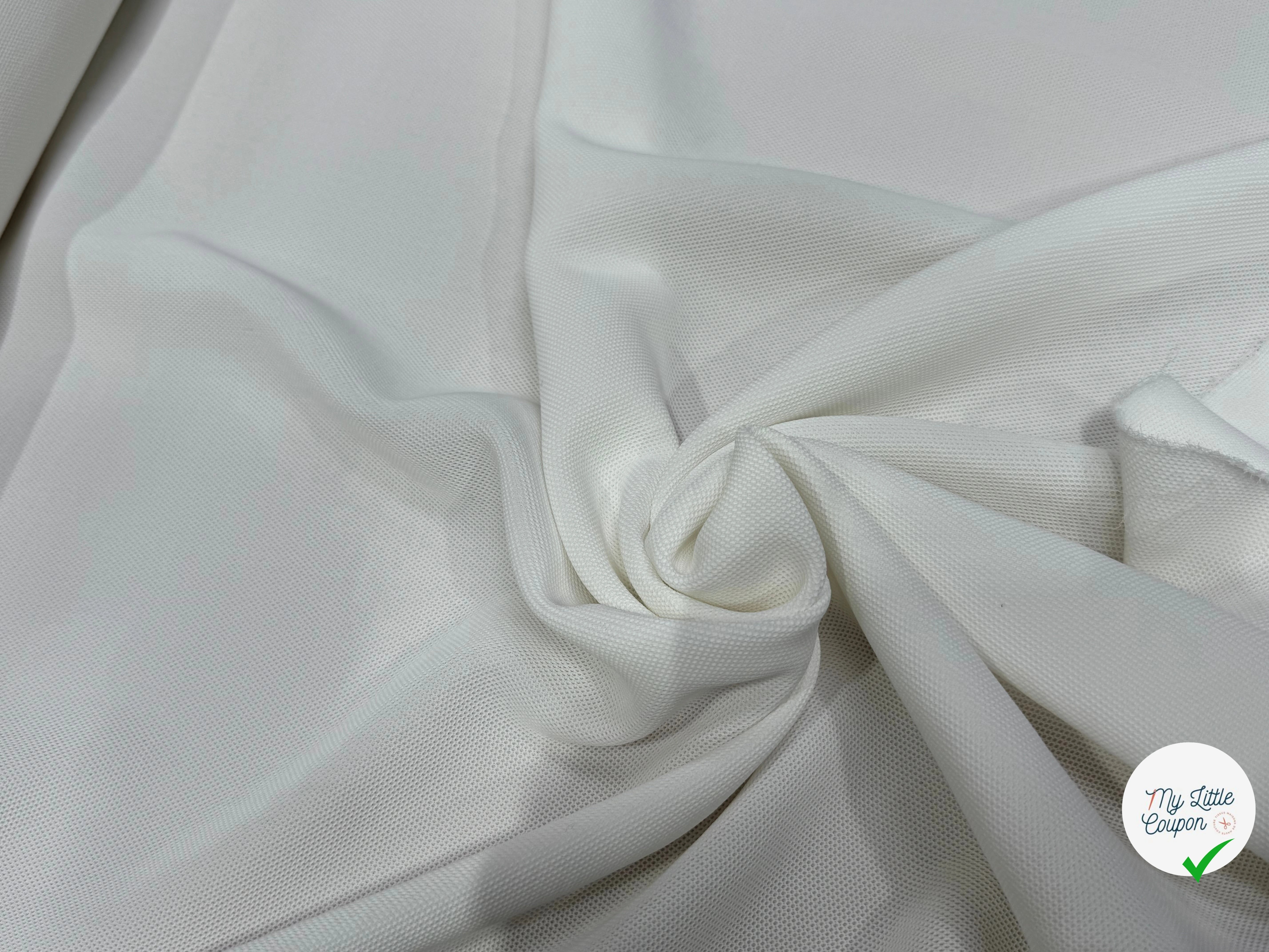(Chute) GABARDINE ULTRA STRETCH 14% VISCOSE ÉCRU TENUE SUBLIME - My Little Coupon