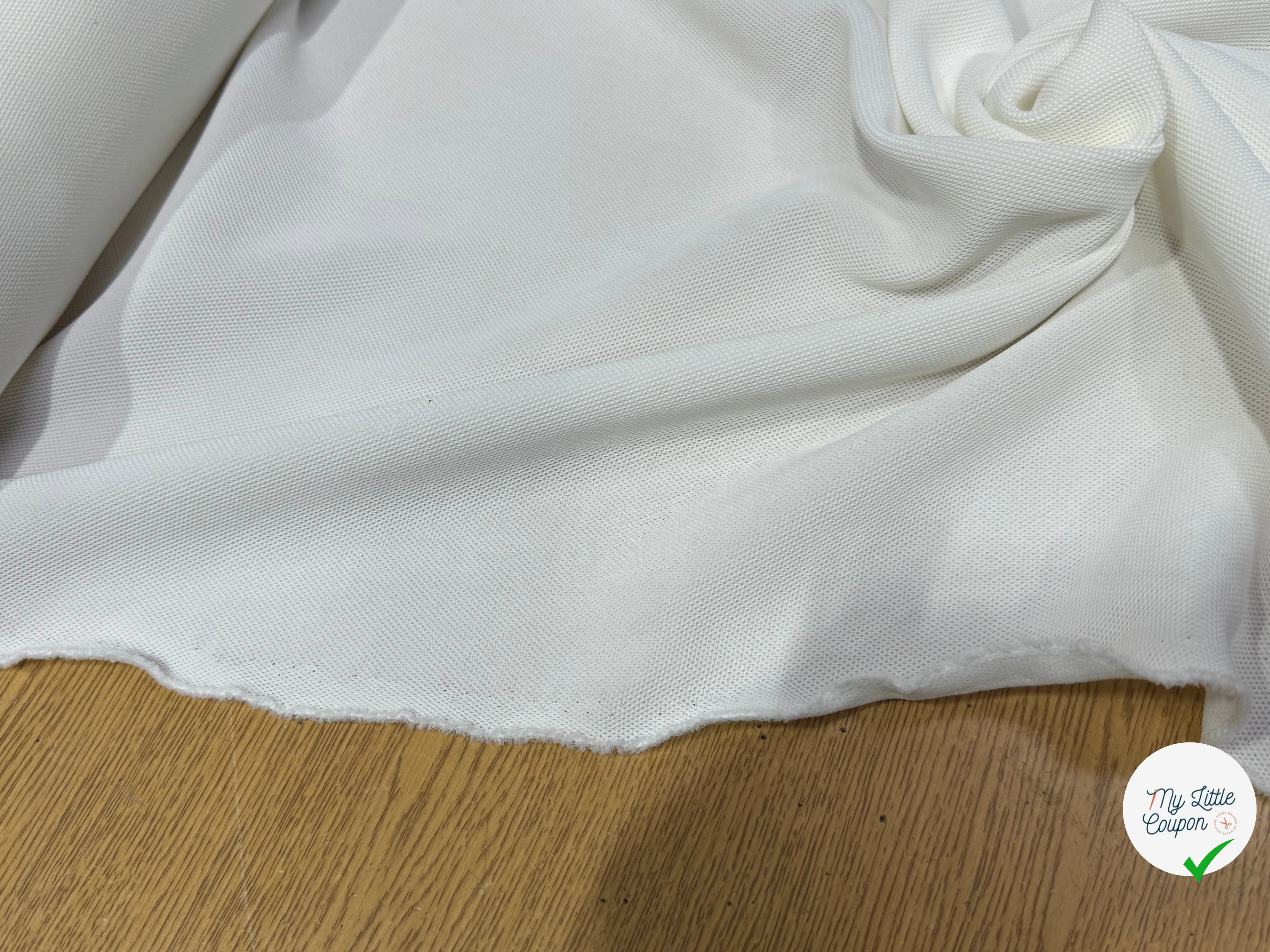 (Chute) GABARDINE ULTRA STRETCH 14% VISCOSE ÉCRU TENUE SUBLIME - My Little Coupon