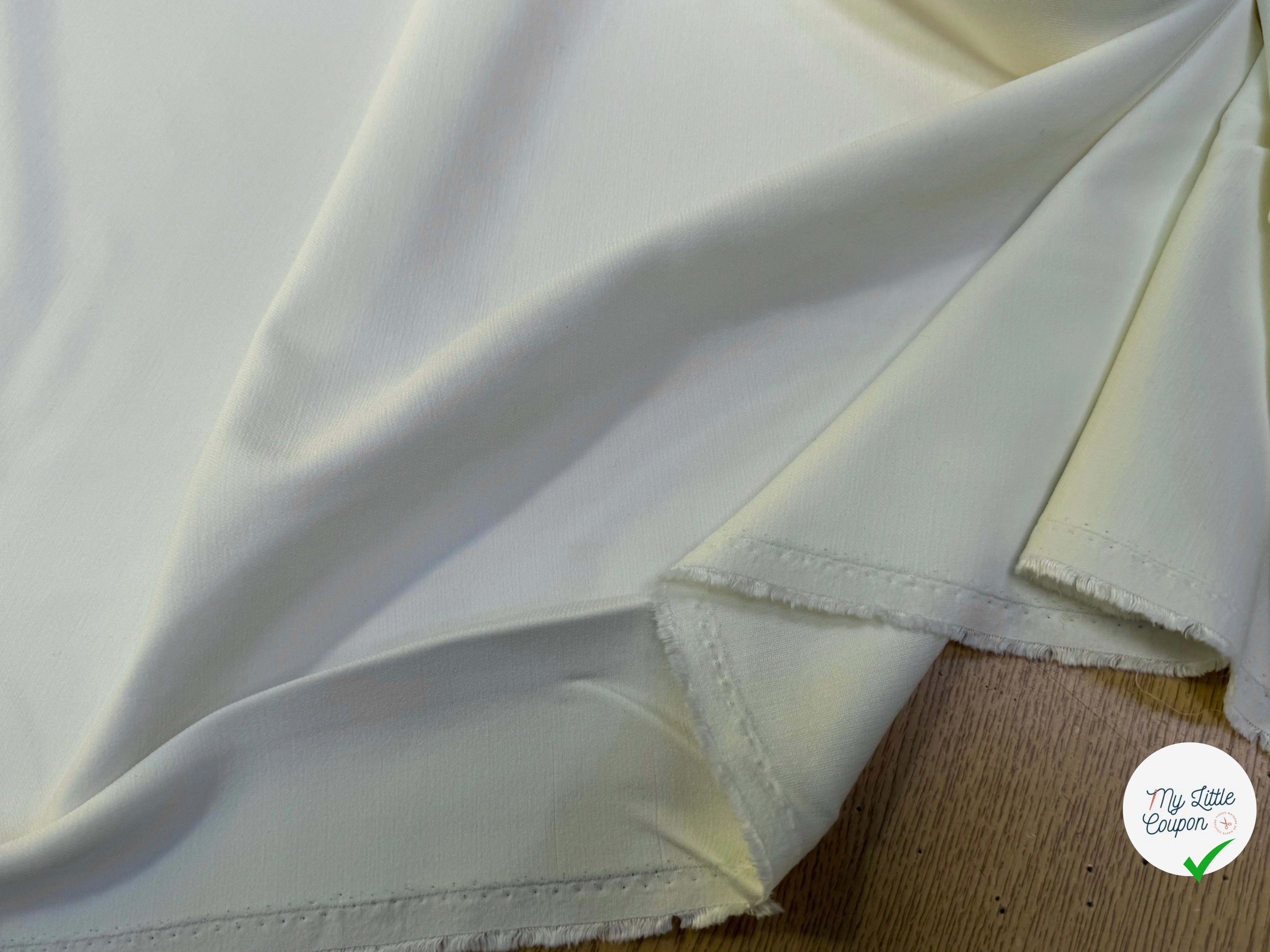 (Chute) GABARDINE ULTRA STRETCH 14% VISCOSE ÉCRU TENUE SUBLIME - My Little Coupon