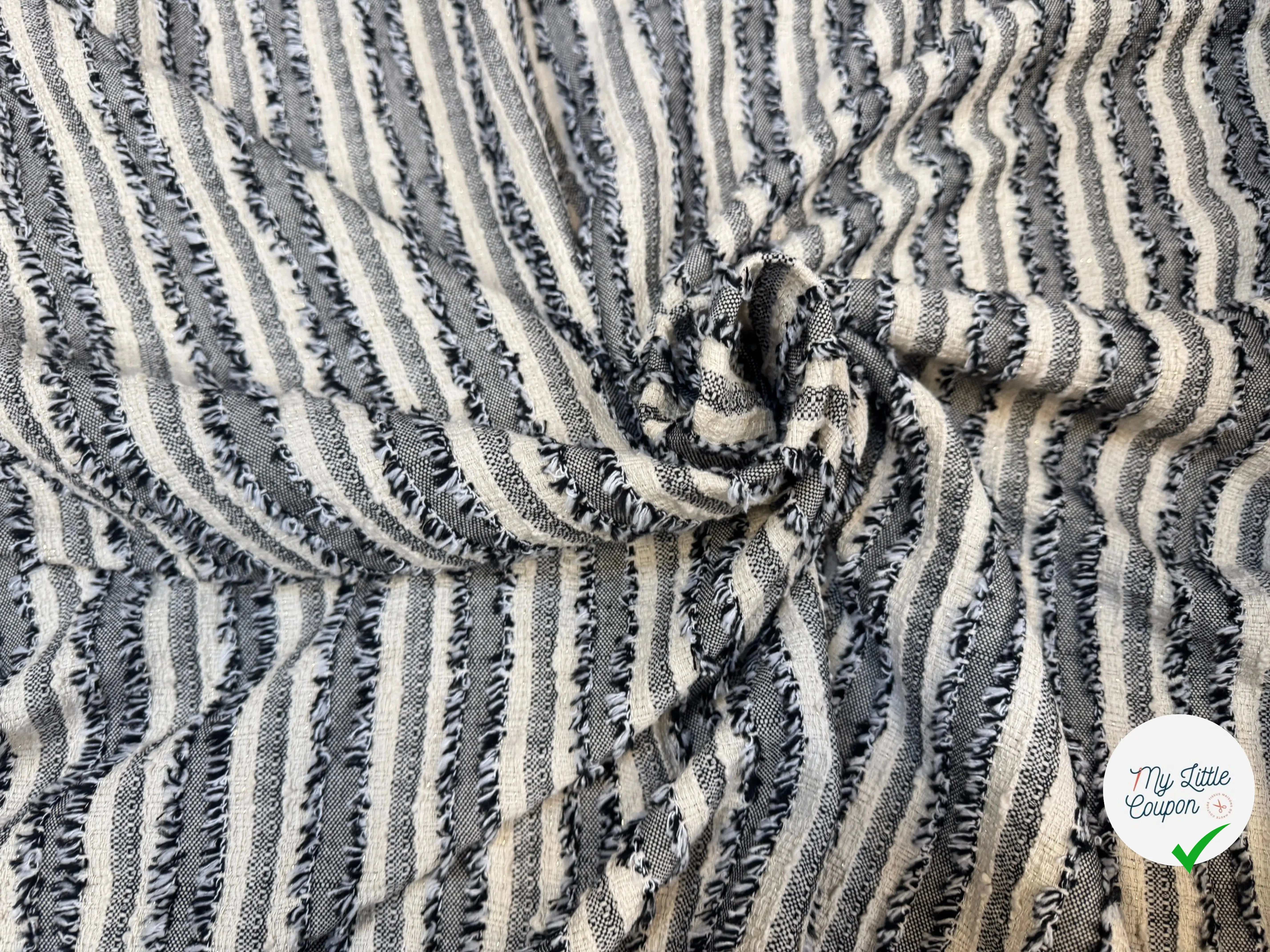 JACQUARD GROSSES RAYURES LUREX - My Little Coupon