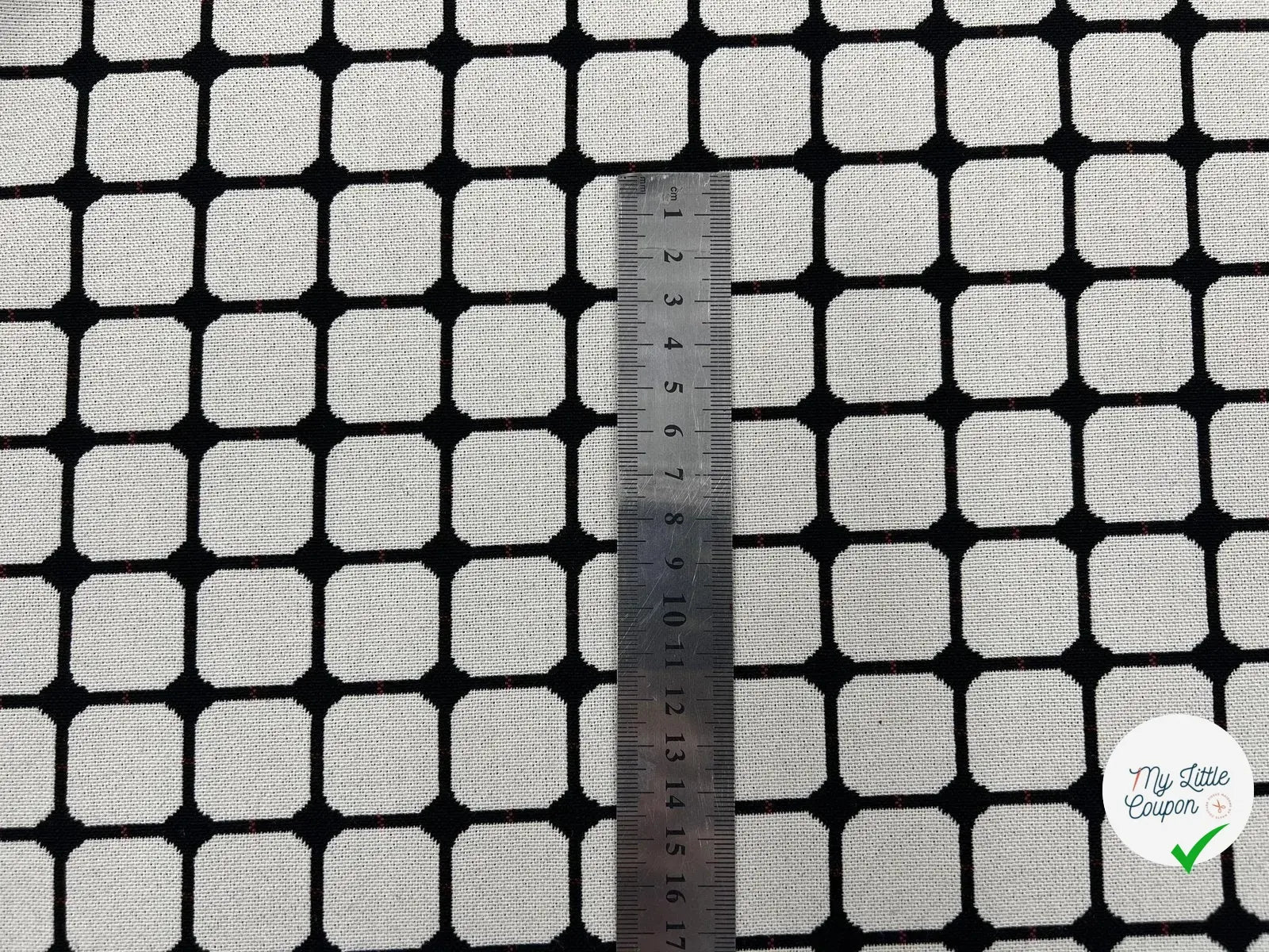 TOILE JACQUARD RÉVERSIBLE MOTIF CARREAUX - My Little Coupon - tissu - coudre