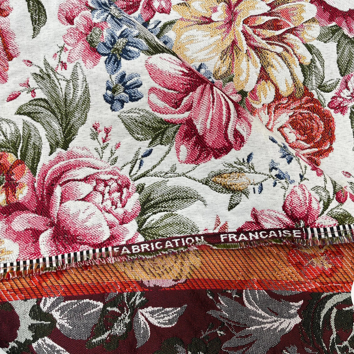 JACQUARD TISSÉ TEINT ALAIS ALLOVER ÉCRU ROSE - My Little Coupon