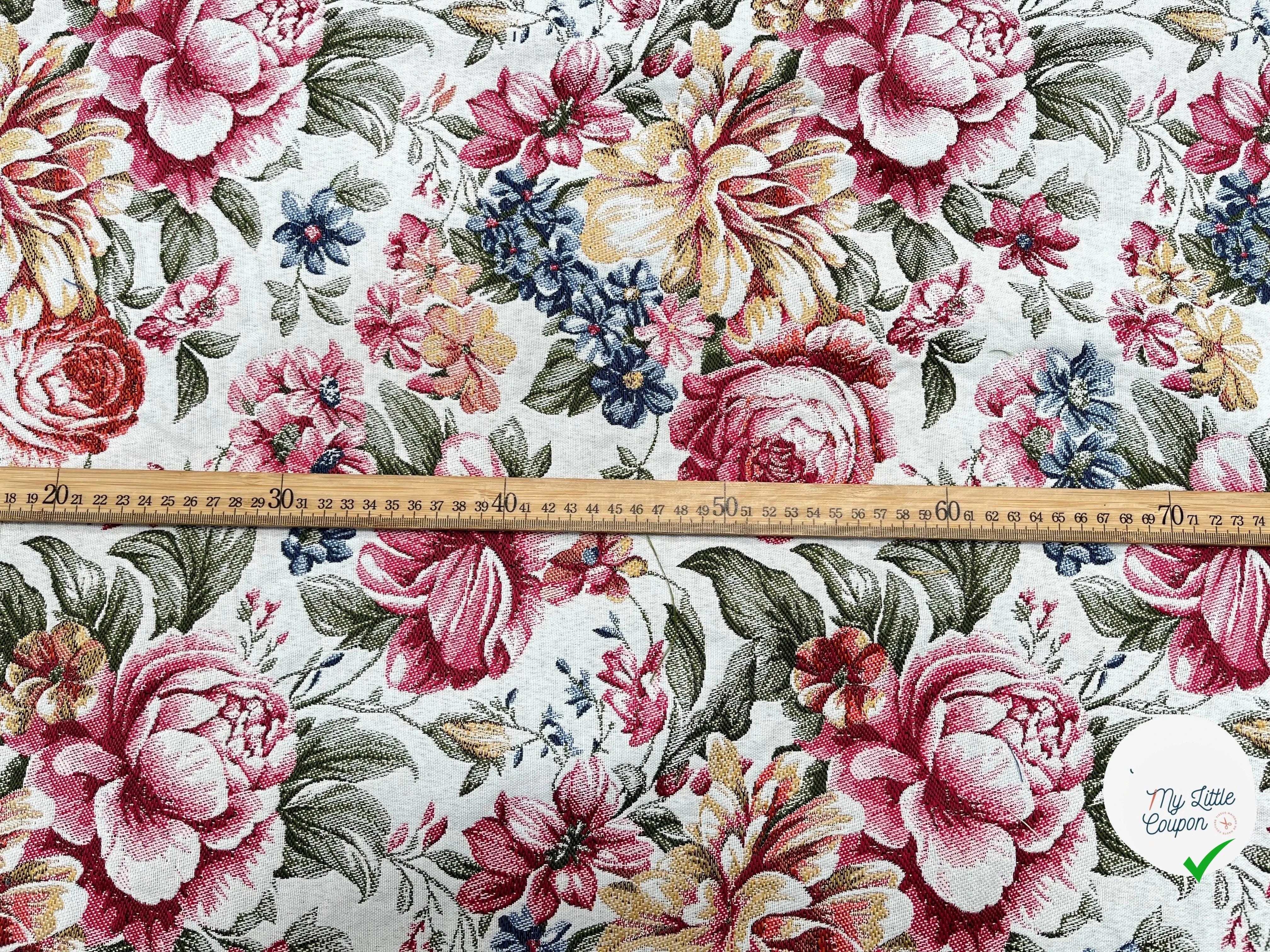 JACQUARD TISSÉ TEINT ALAIS ALLOVER ÉCRU ROSE - My Little Coupon
