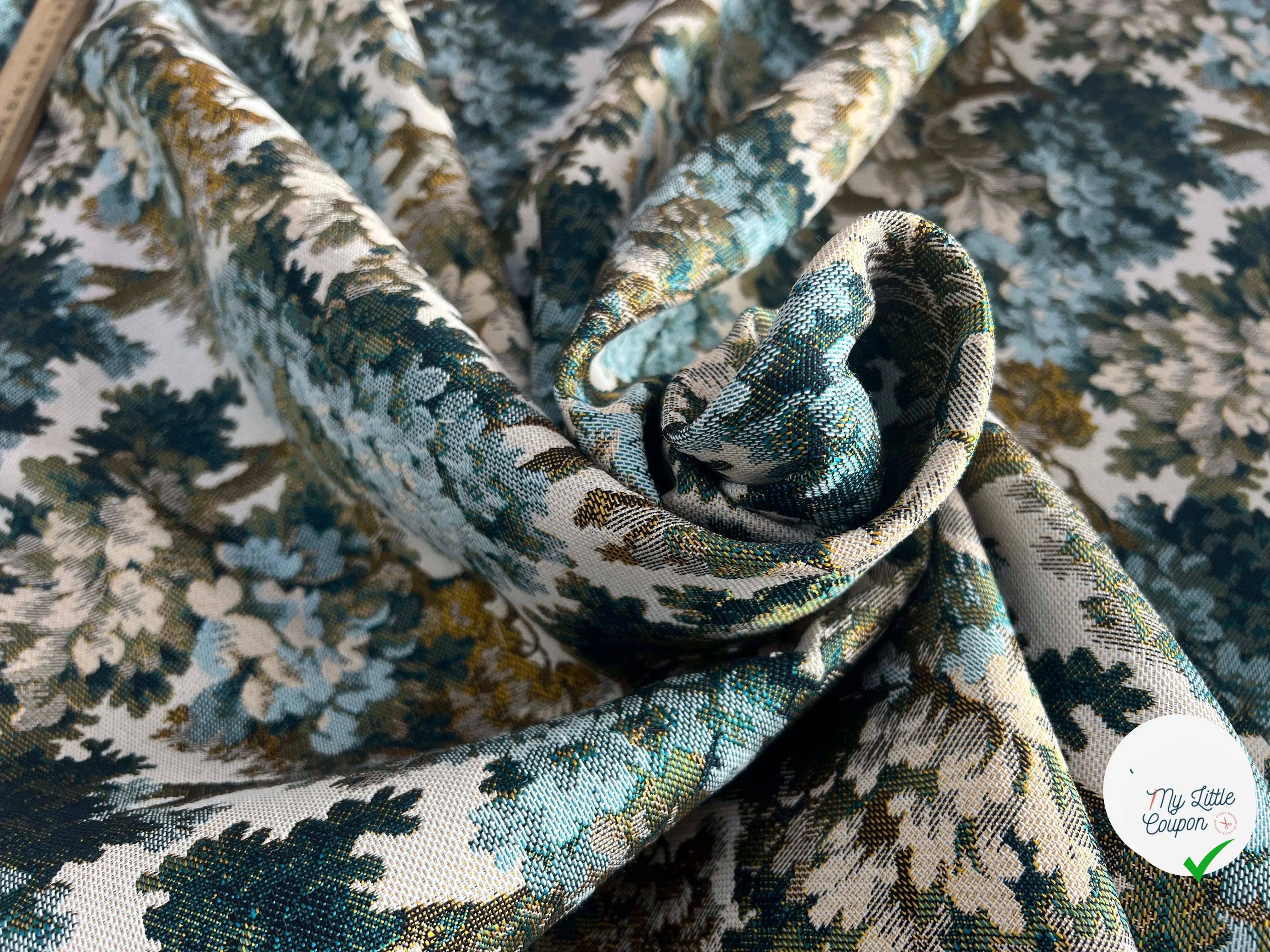 JACQUARD TISSÉ TEINT AUBUSSON ALLOVER ÉMERAUDE - My Little Coupon