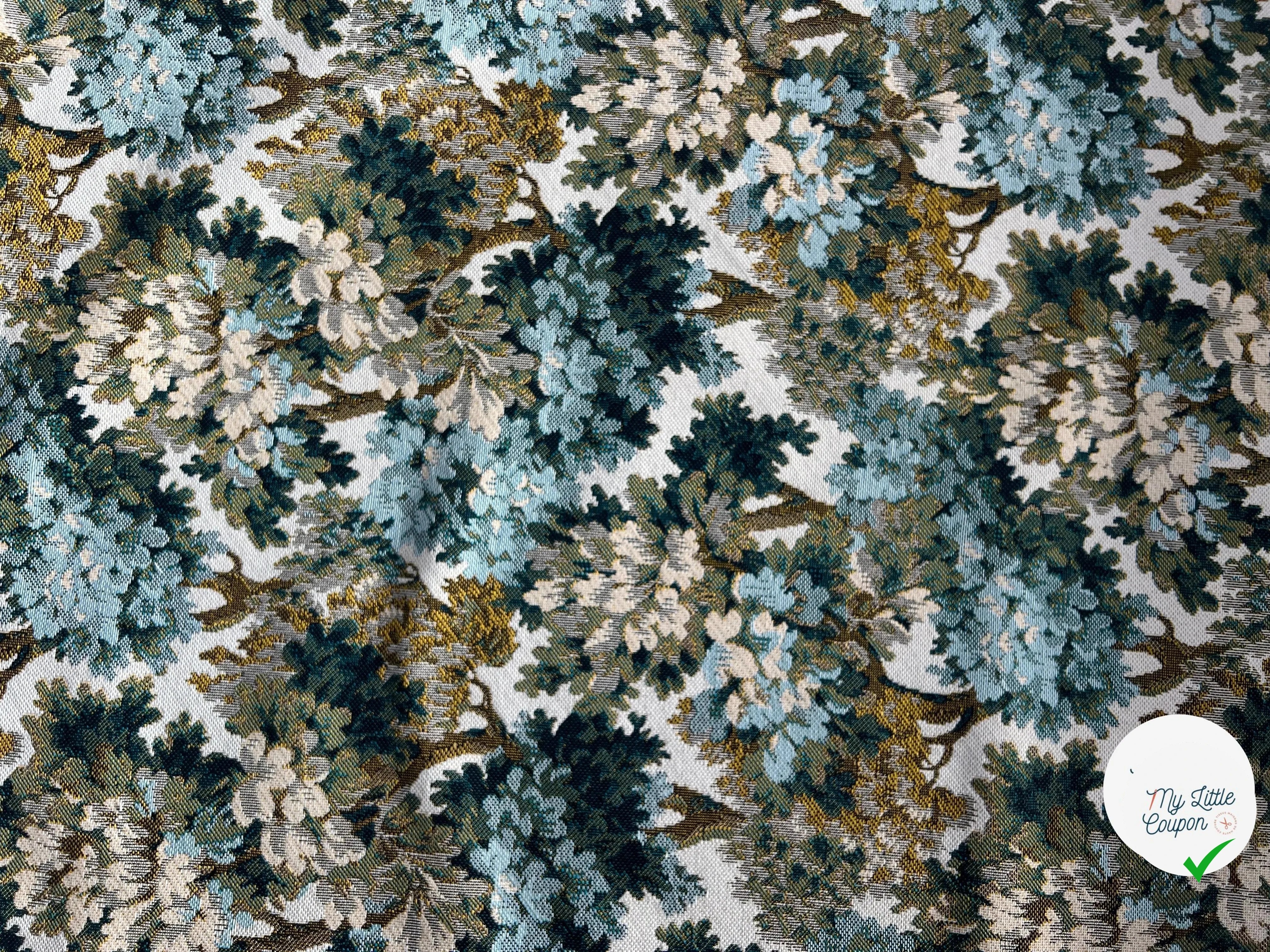 JACQUARD TISSÉ TEINT AUBUSSON ALLOVER ÉMERAUDE - My Little Coupon