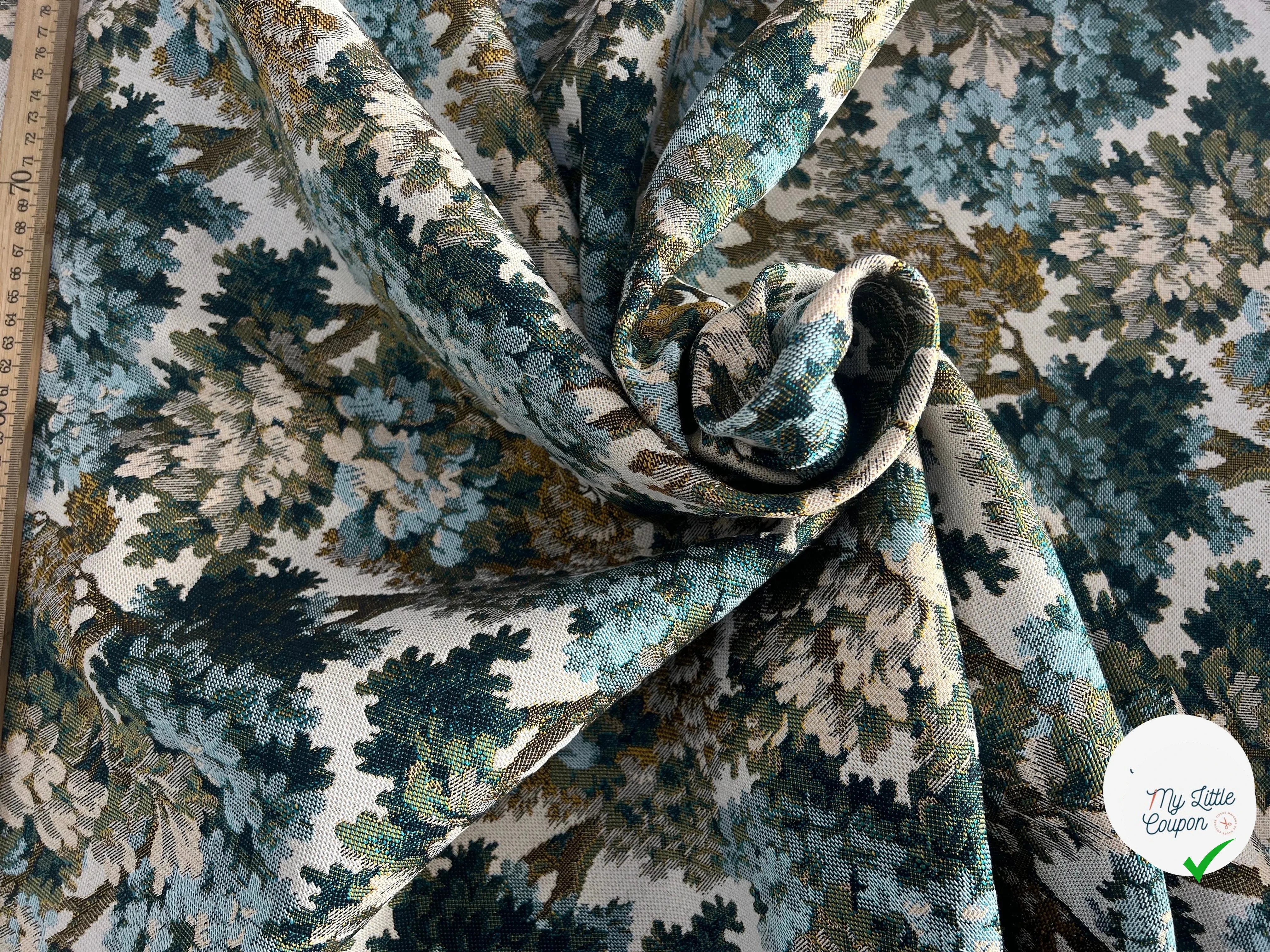 JACQUARD TISSÉ TEINT AUBUSSON ALLOVER ÉMERAUDE - My Little Coupon