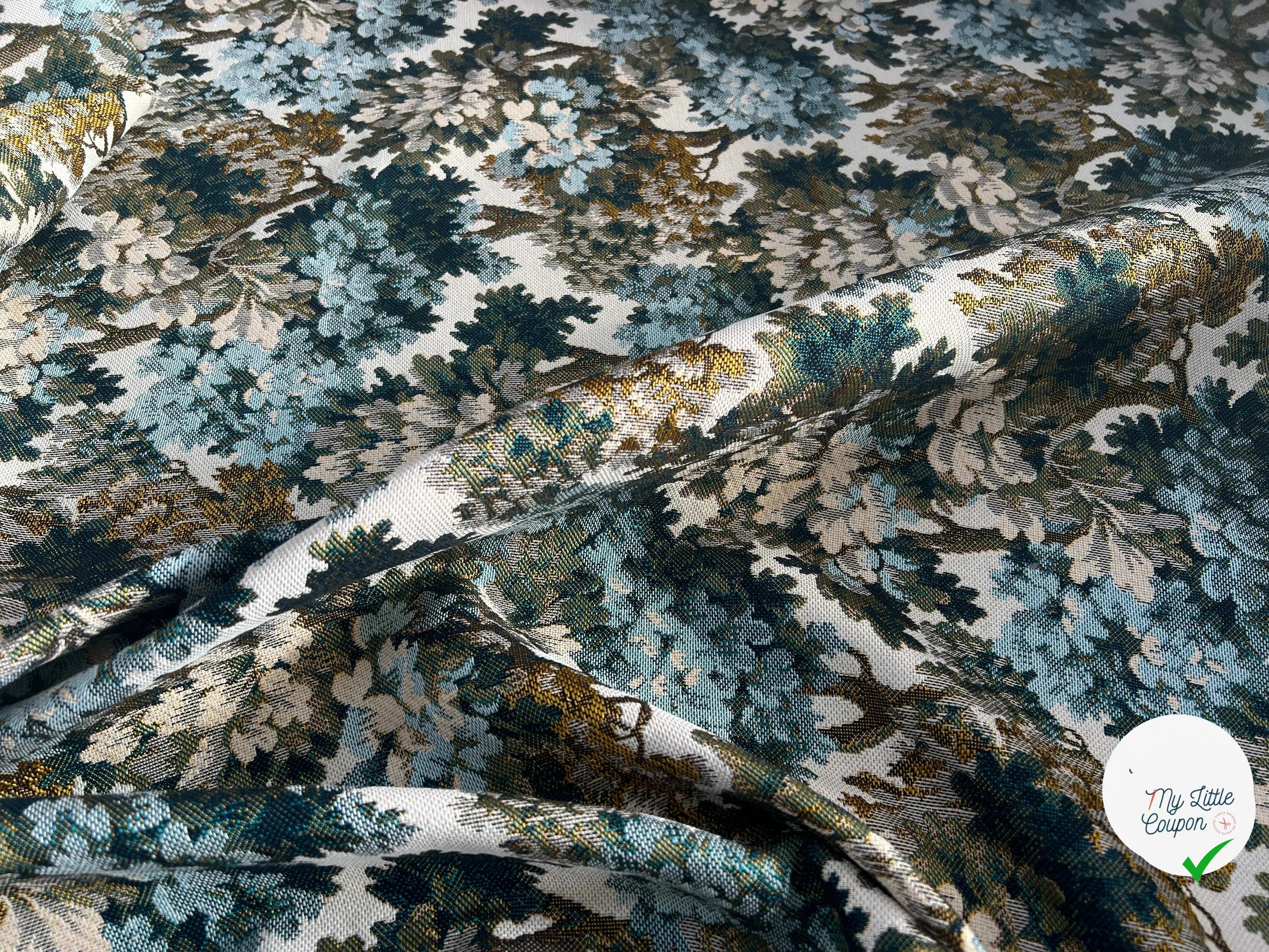 JACQUARD TISSÉ TEINT AUBUSSON ALLOVER ÉMERAUDE - My Little Coupon