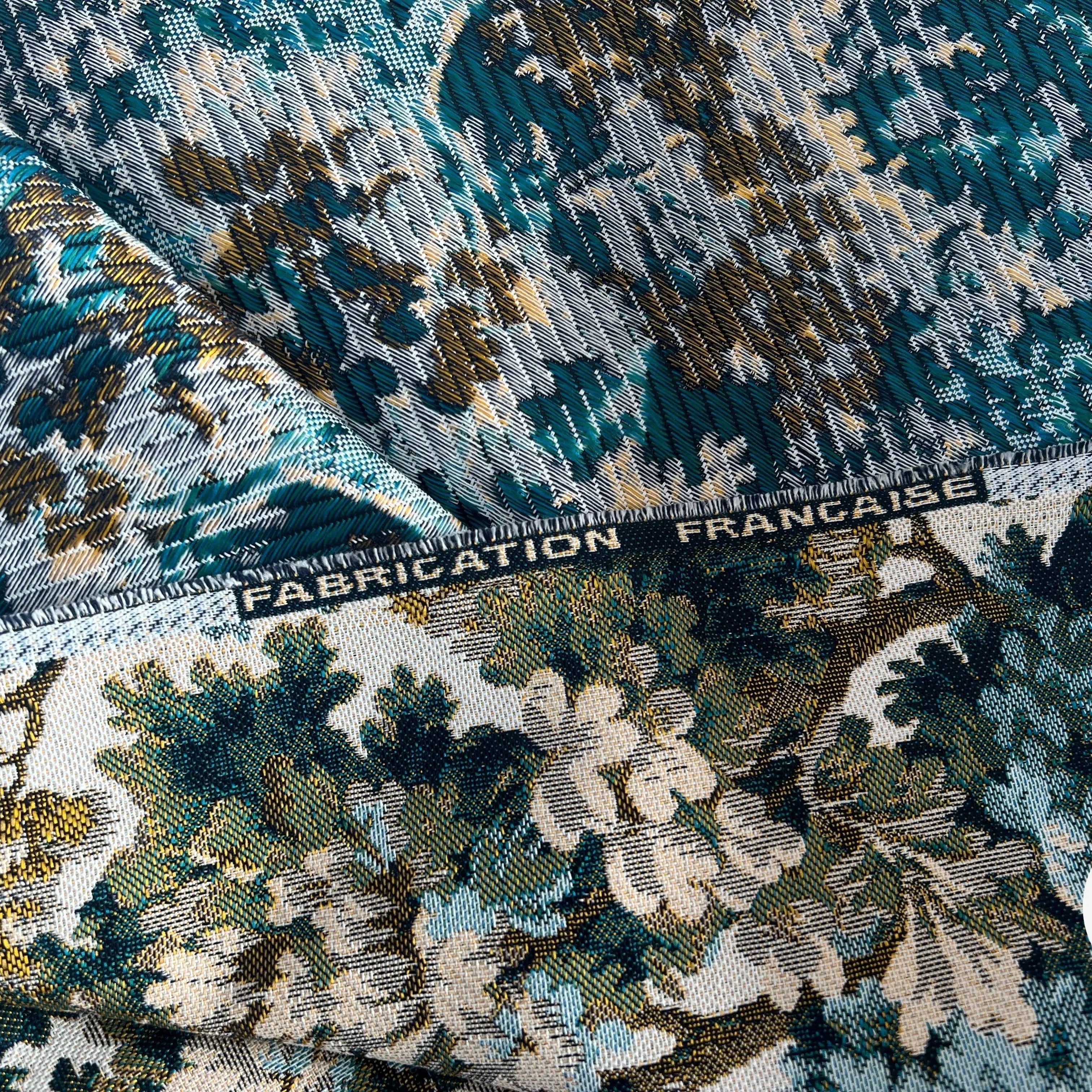 JACQUARD TISSÉ TEINT AUBUSSON ALLOVER ÉMERAUDE - My Little Coupon