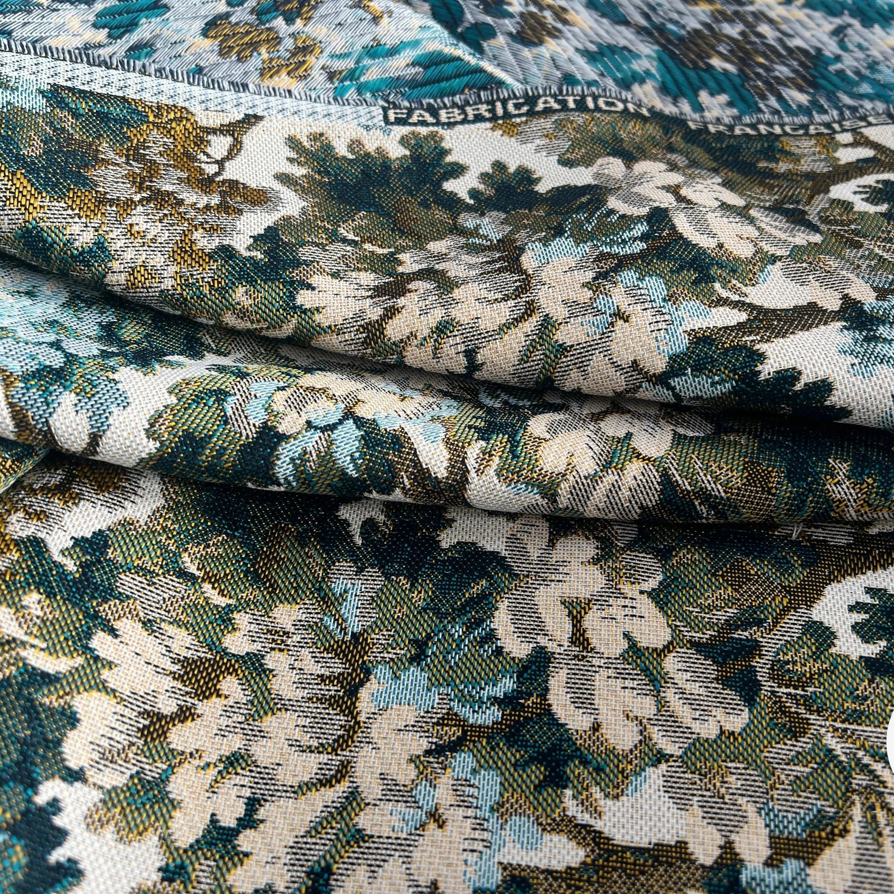 JACQUARD TISSÉ TEINT AUBUSSON ALLOVER ÉMERAUDE - My Little Coupon