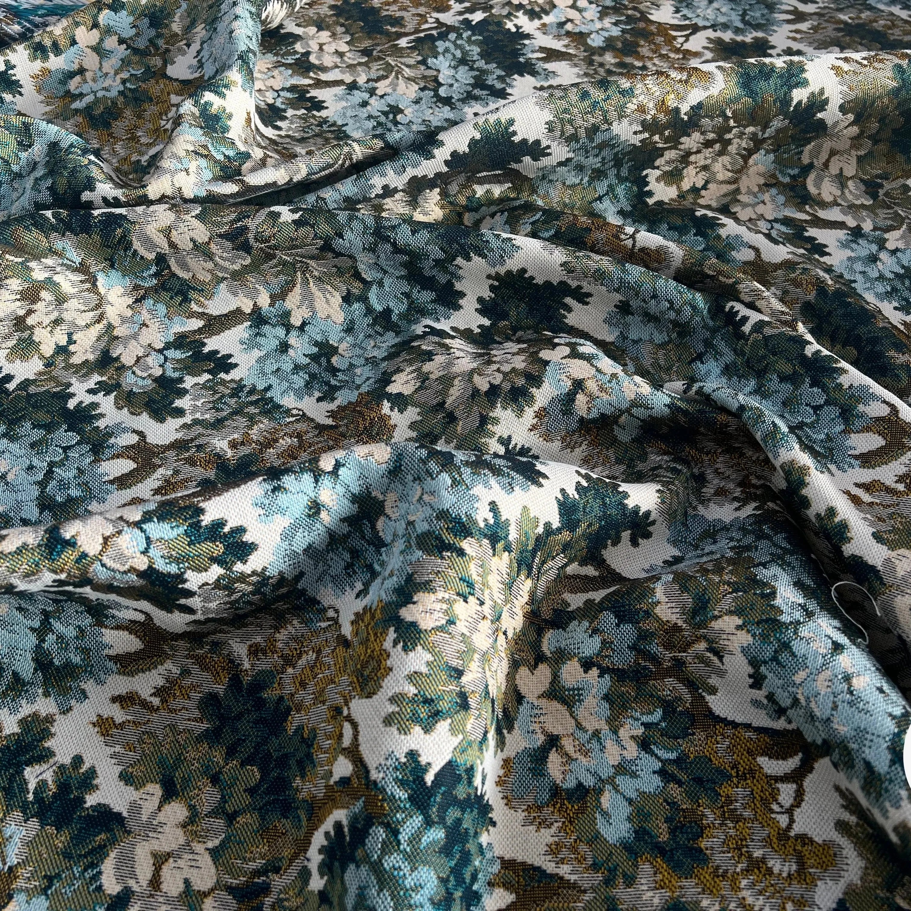 JACQUARD TISSÉ TEINT AUBUSSON ALLOVER ÉMERAUDE - My Little Coupon