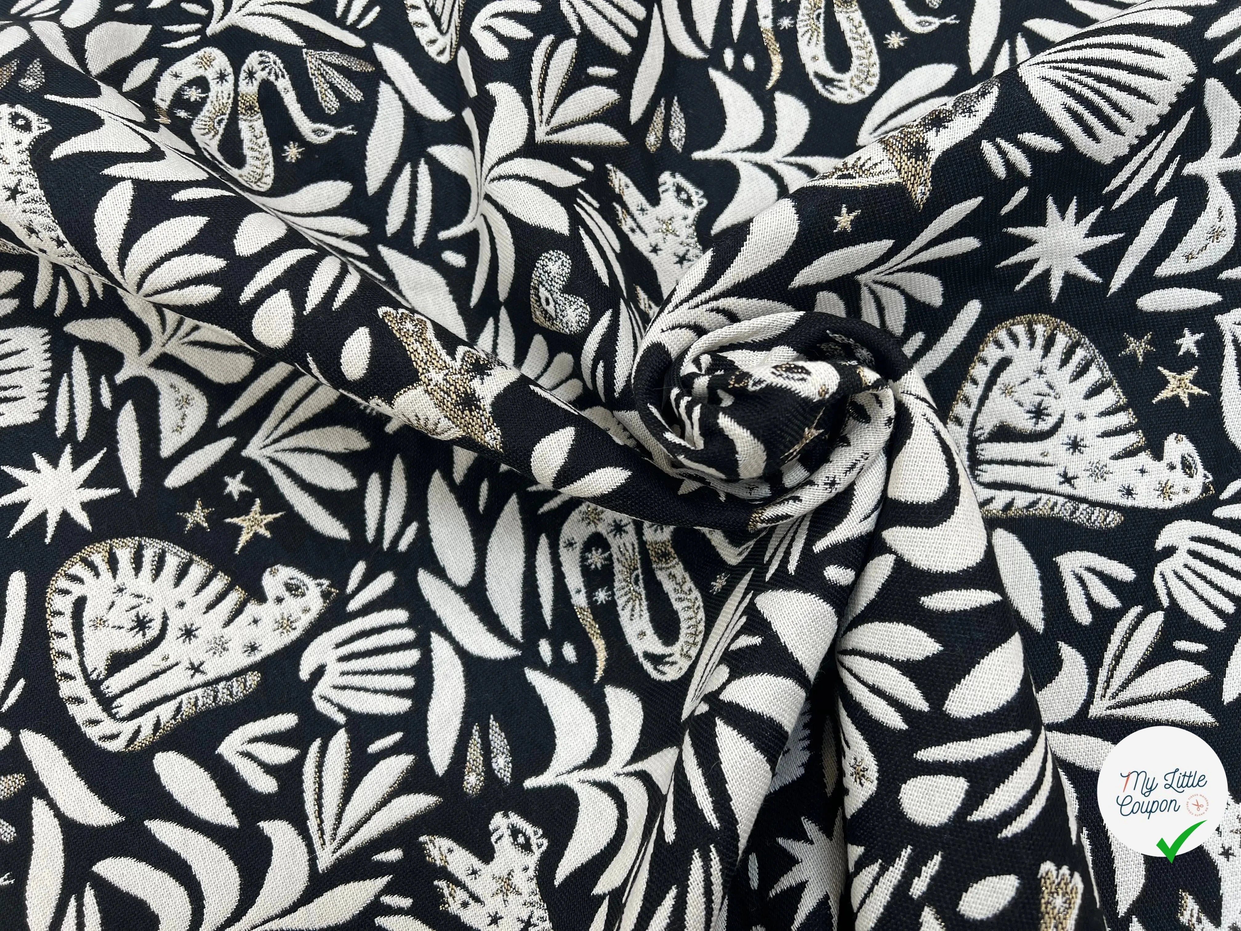 JACQUARD TISSÉ TEINT MYSTIC ALLOVER NOIR - My Little Coupon