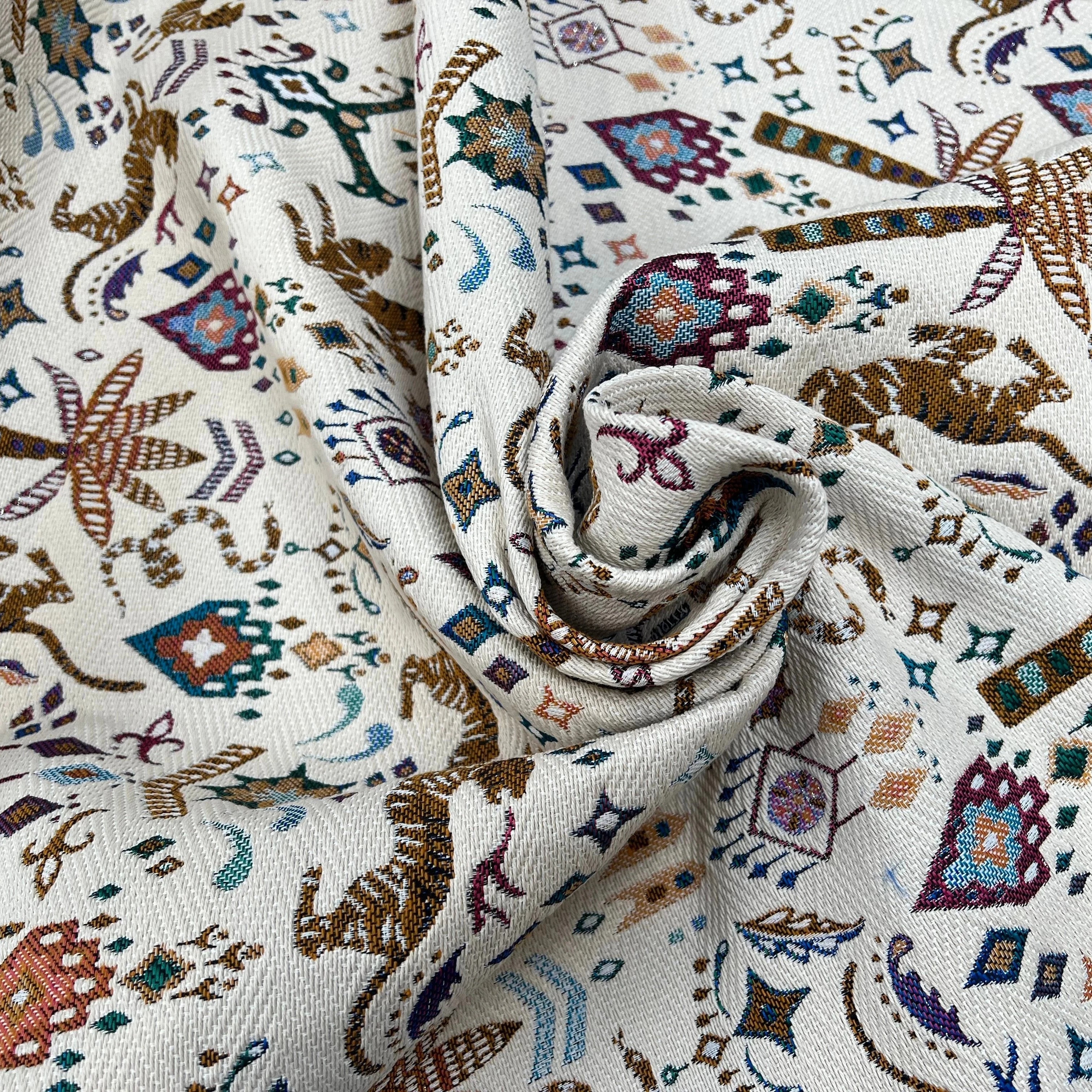 JACQUARD TISSÉ TEINT TIBET PAOLA ALLOVER BLANC - My Little Coupon