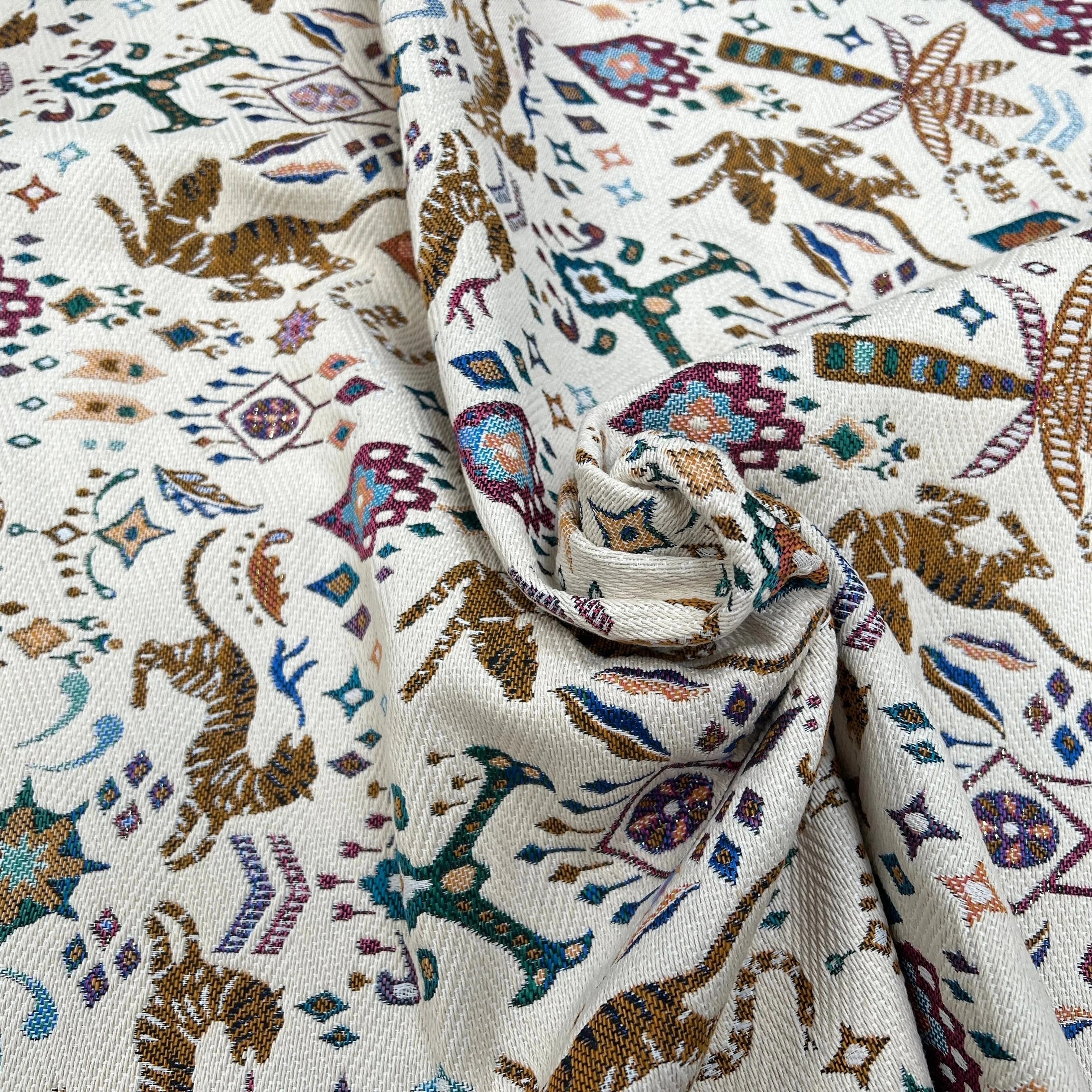 JACQUARD TISSÉ TEINT TIBET PAOLA ALLOVER BLANC - My Little Coupon