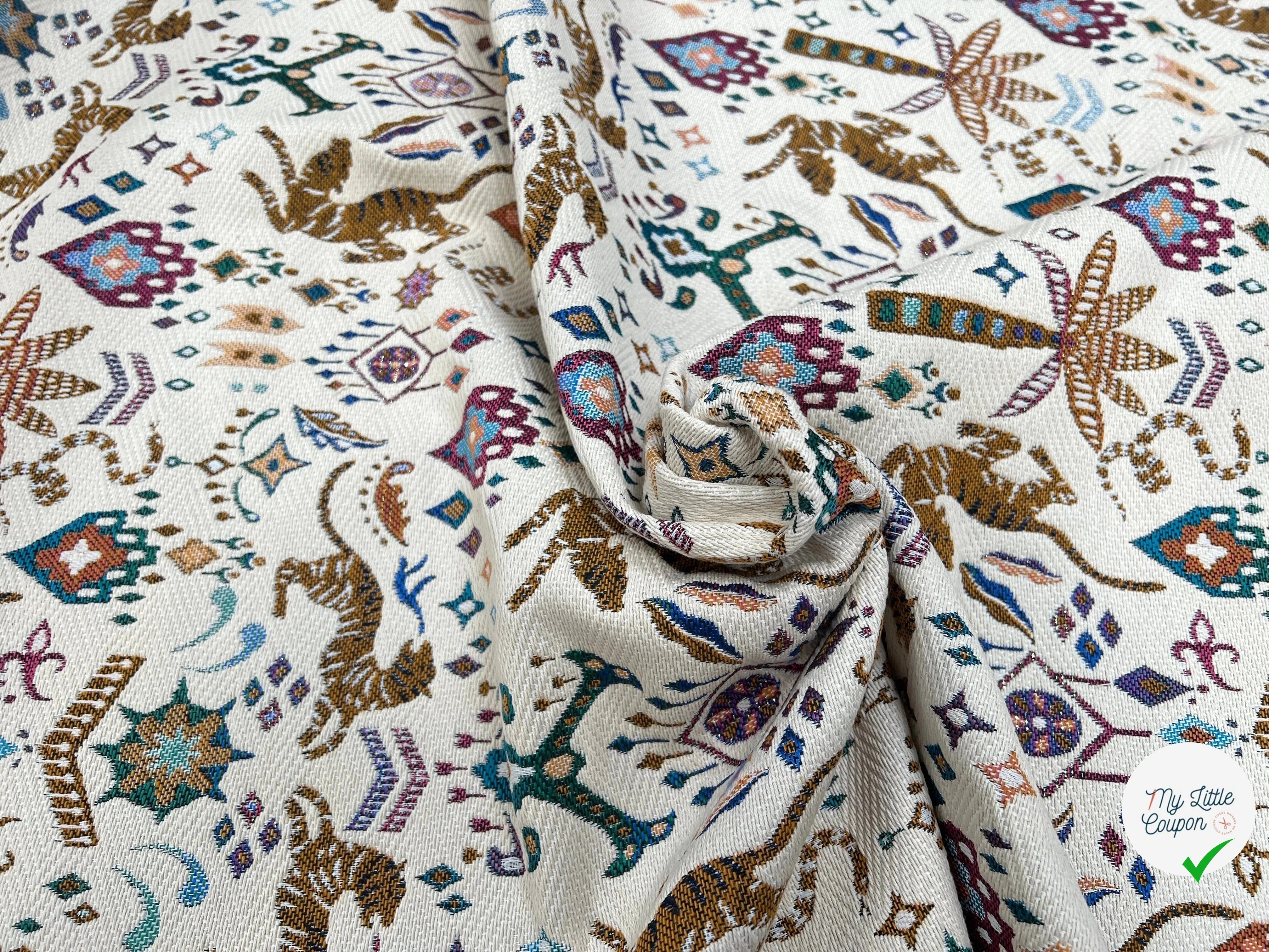 JACQUARD TISSÉ TEINT TIBET PAOLA ALLOVER BLANC - My Little Coupon