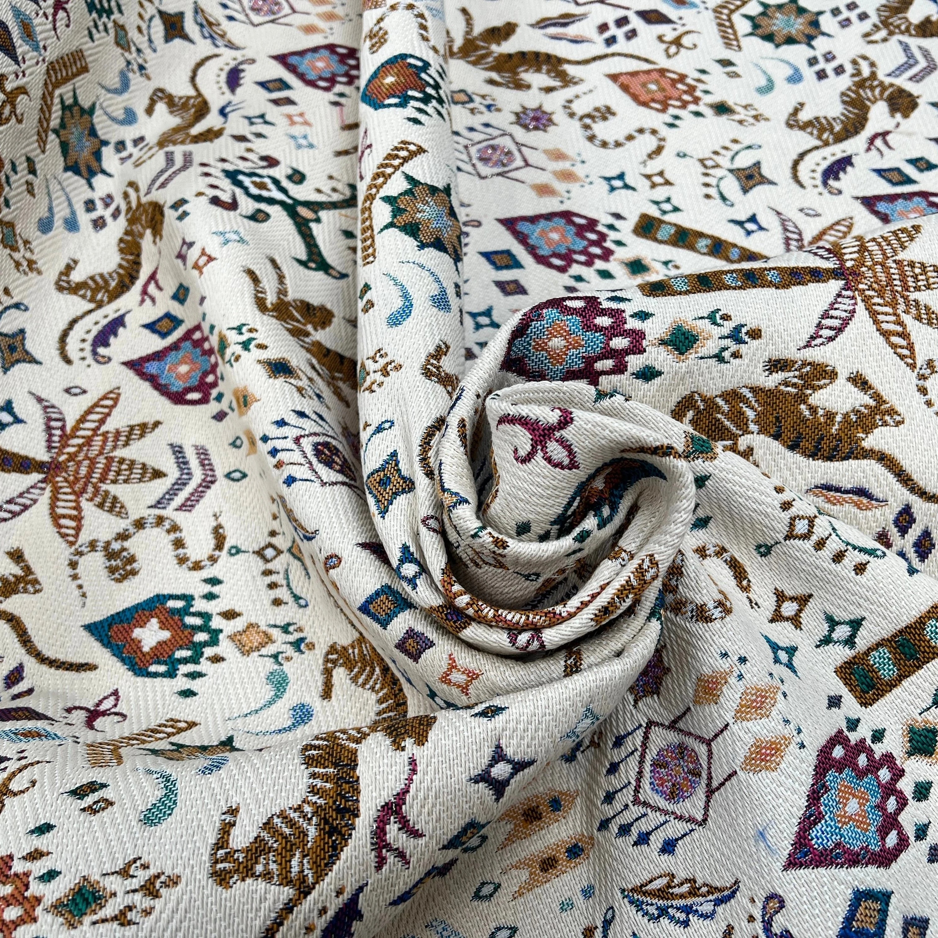 JACQUARD TISSÉ TEINT TIBET PAOLA ALLOVER BLANC - My Little Coupon