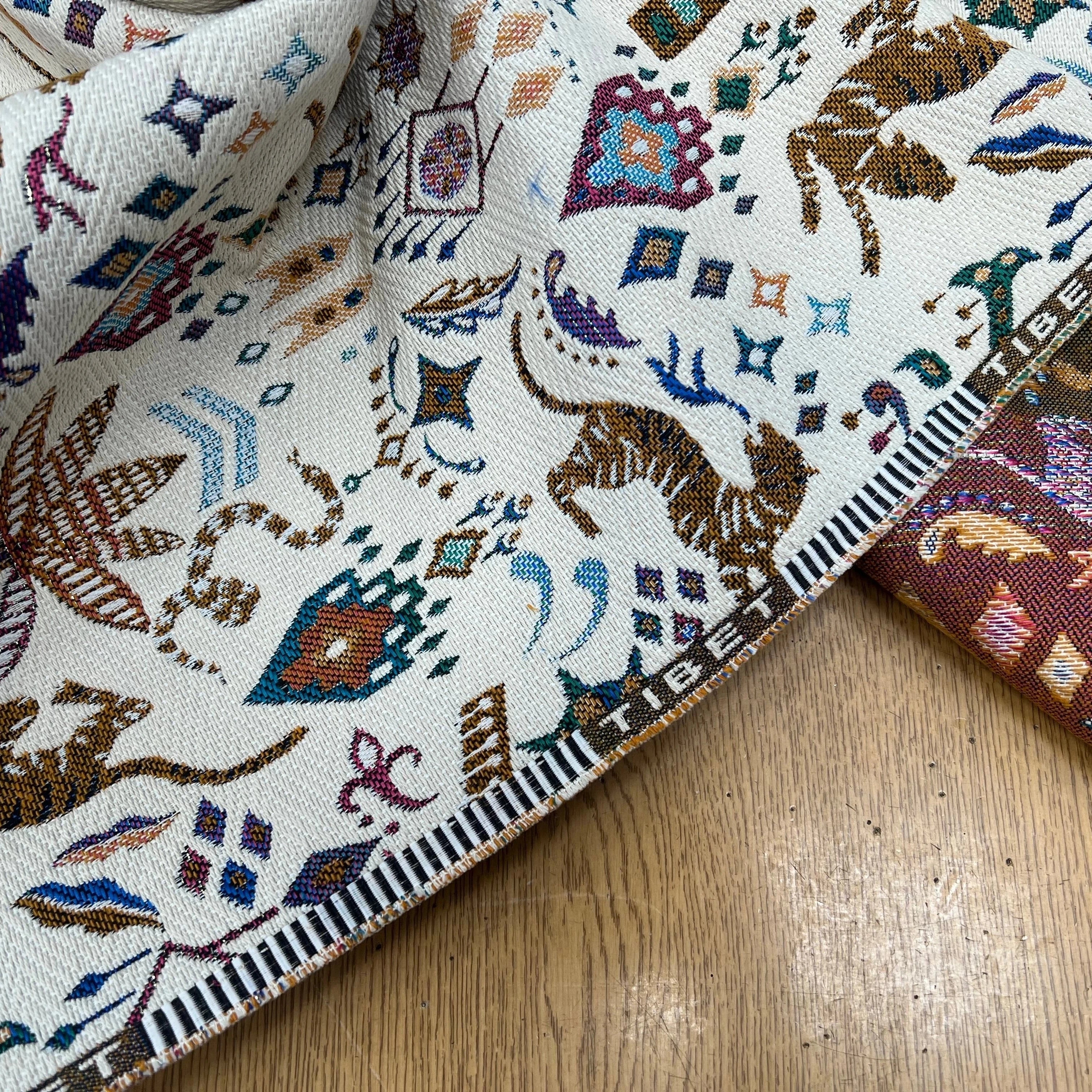 JACQUARD TISSÉ TEINT TIBET PAOLA ALLOVER BLANC - My Little Coupon