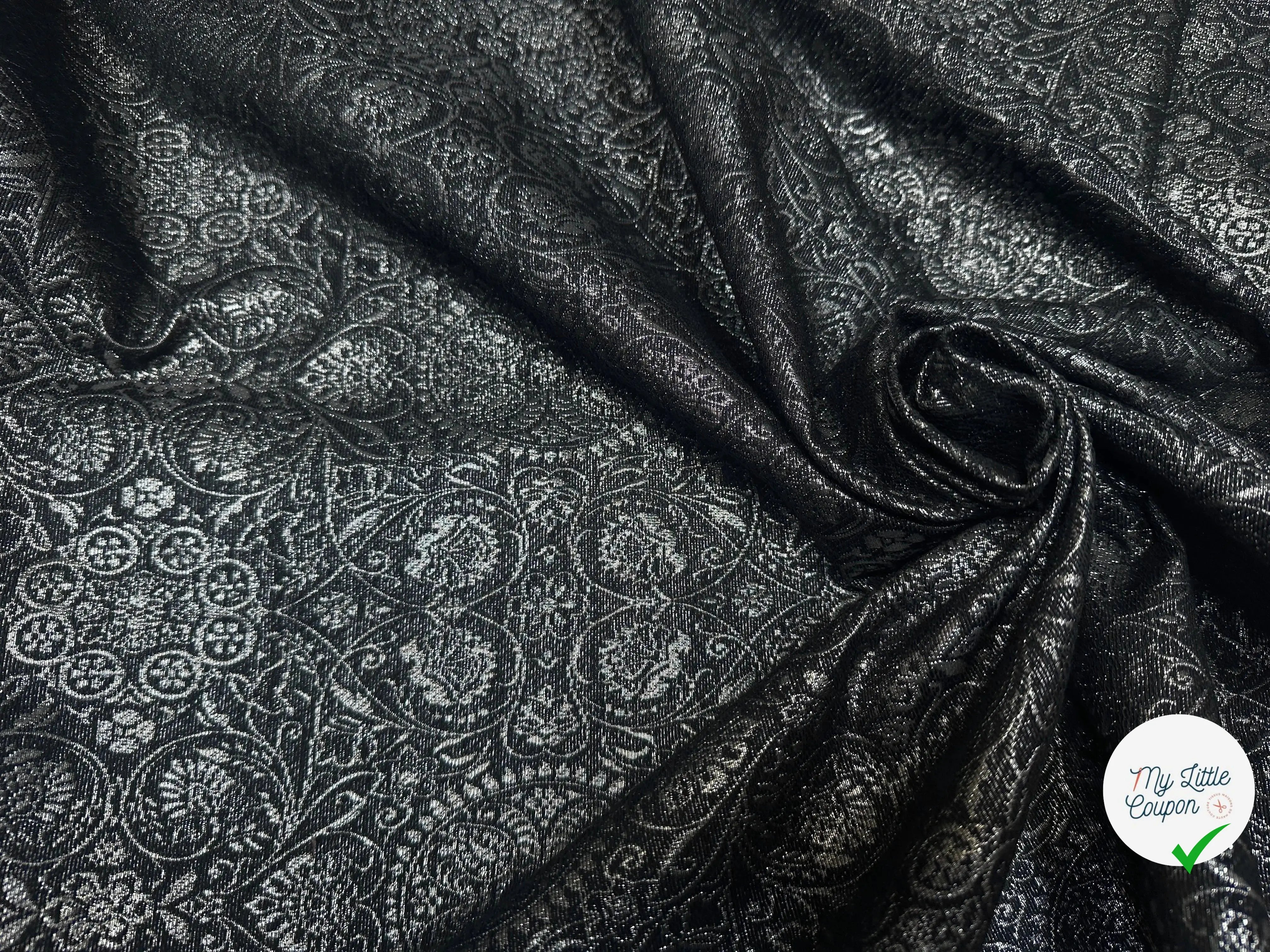JACQUARD ZONKA NOIR ARGENTÉ - My Little Coupon
