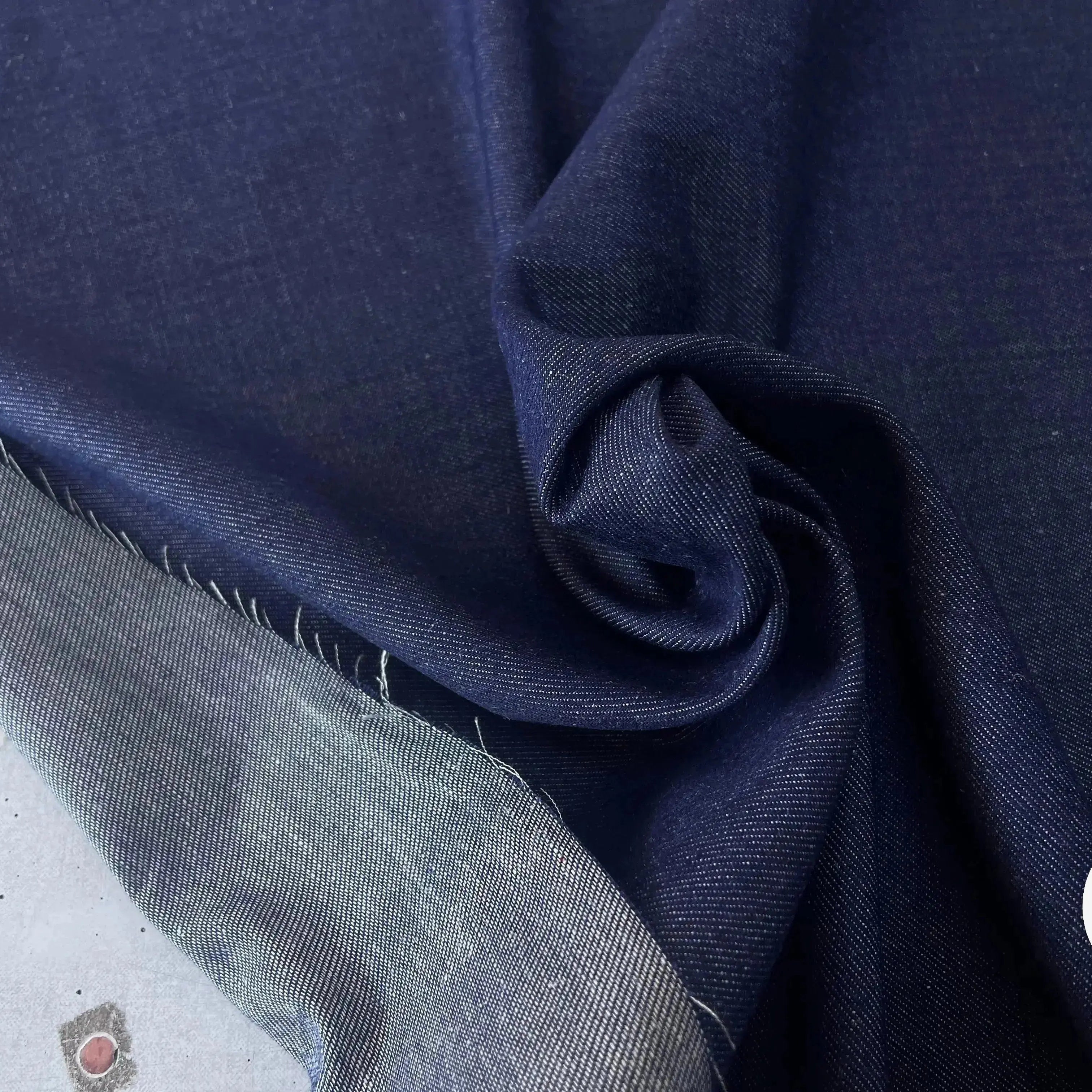 JEAN COTON LIN PRESTON BIS 160CM INDIGO - My Little Coupon