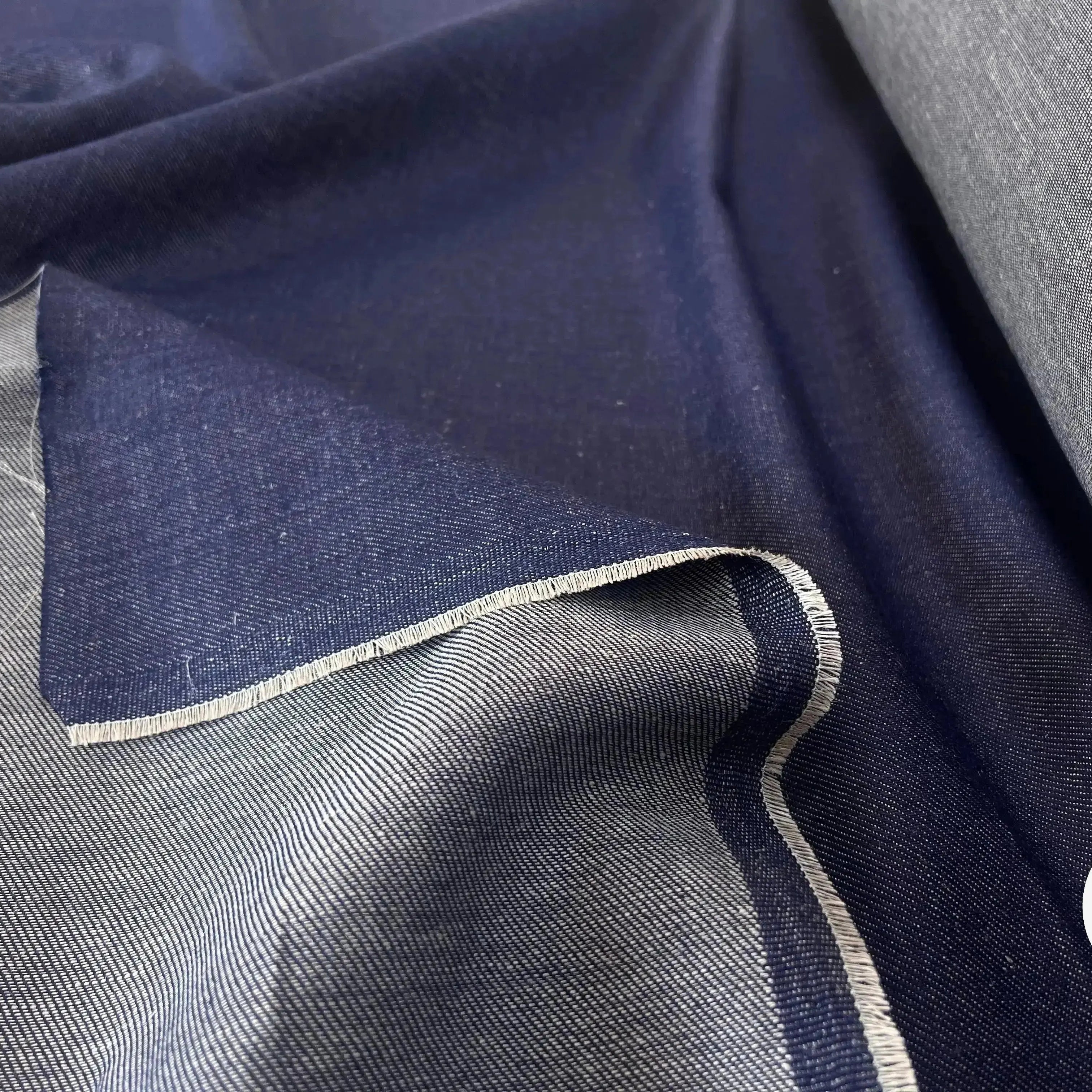 JEAN COTON LIN PRESTON BIS 160CM INDIGO - My Little Coupon