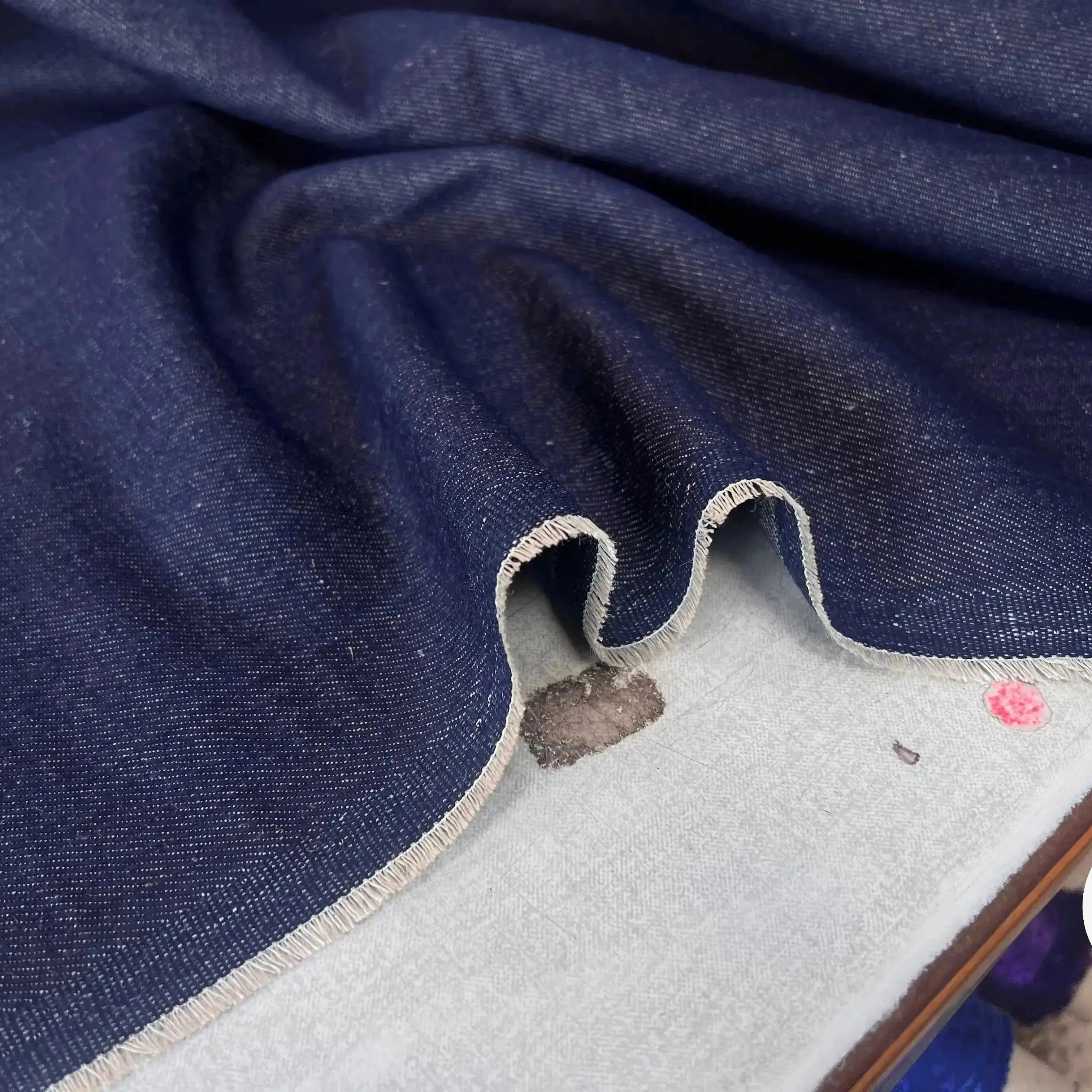 JEAN COTON LIN PRESTON BIS 160CM INDIGO - My Little Coupon