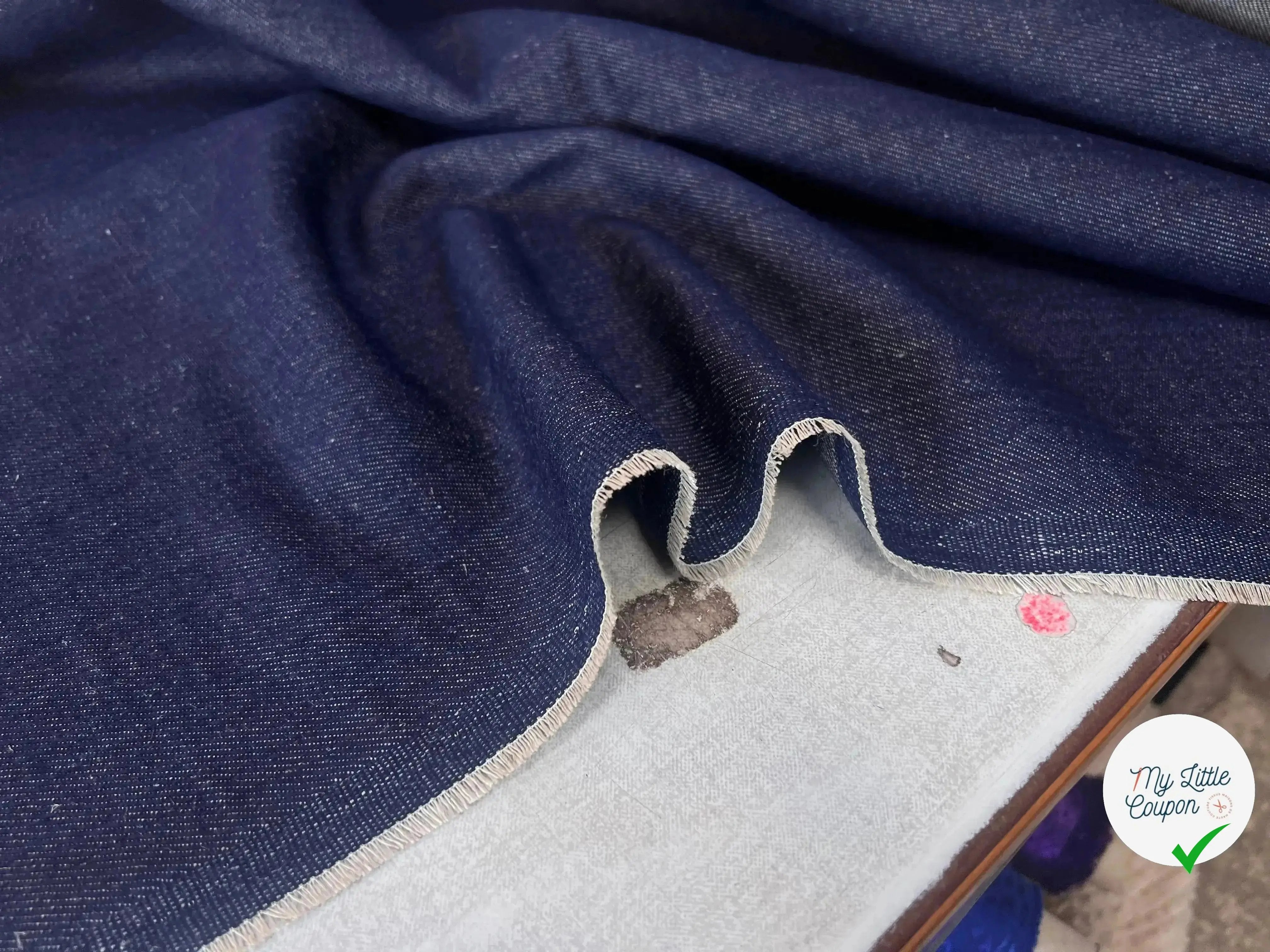 JEAN COTON LIN PRESTON BIS 160CM INDIGO - My Little Coupon