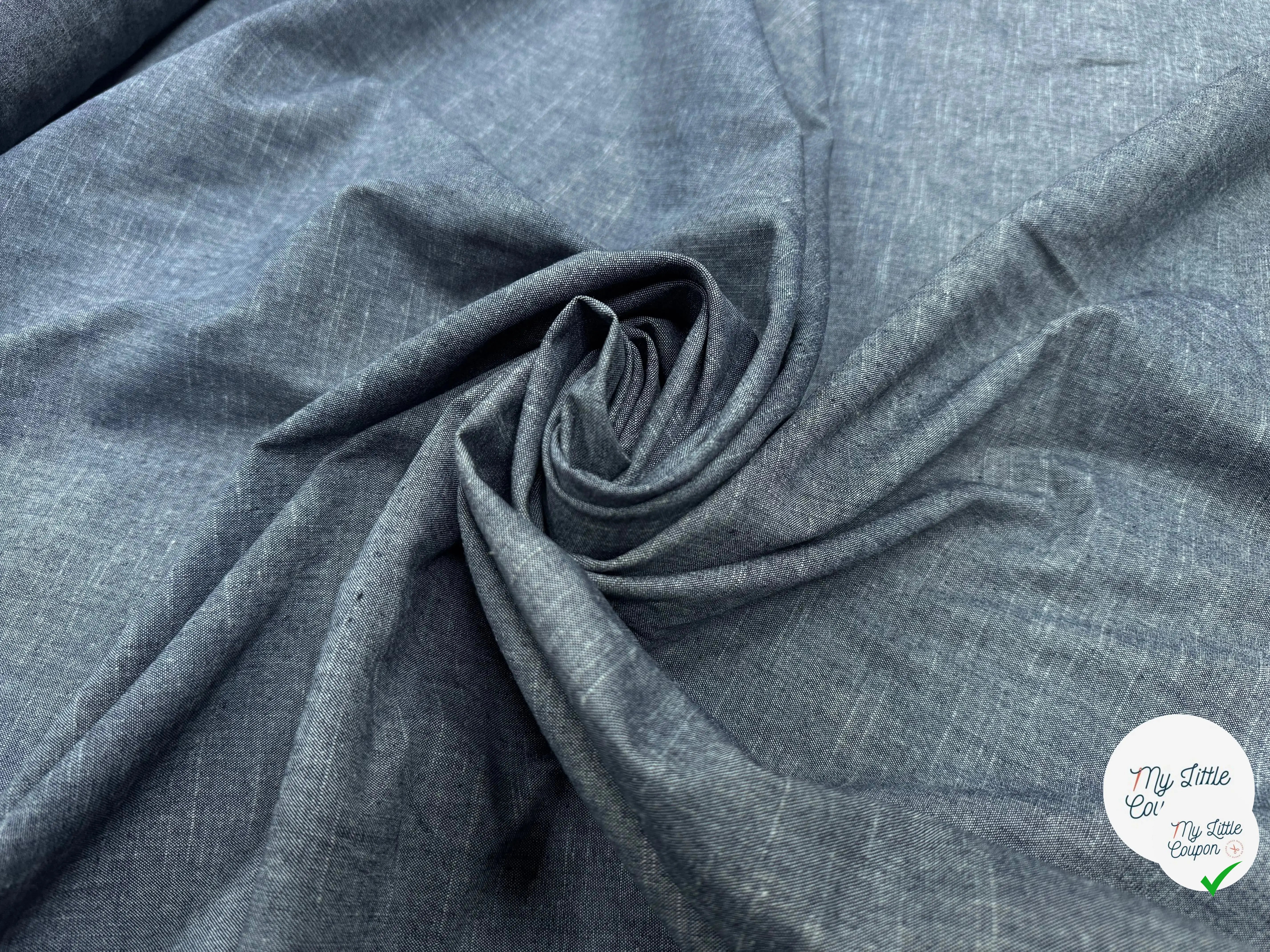 JEAN FIN BLEU GRIS UNI DÉLAVÉ - My Little Coupon