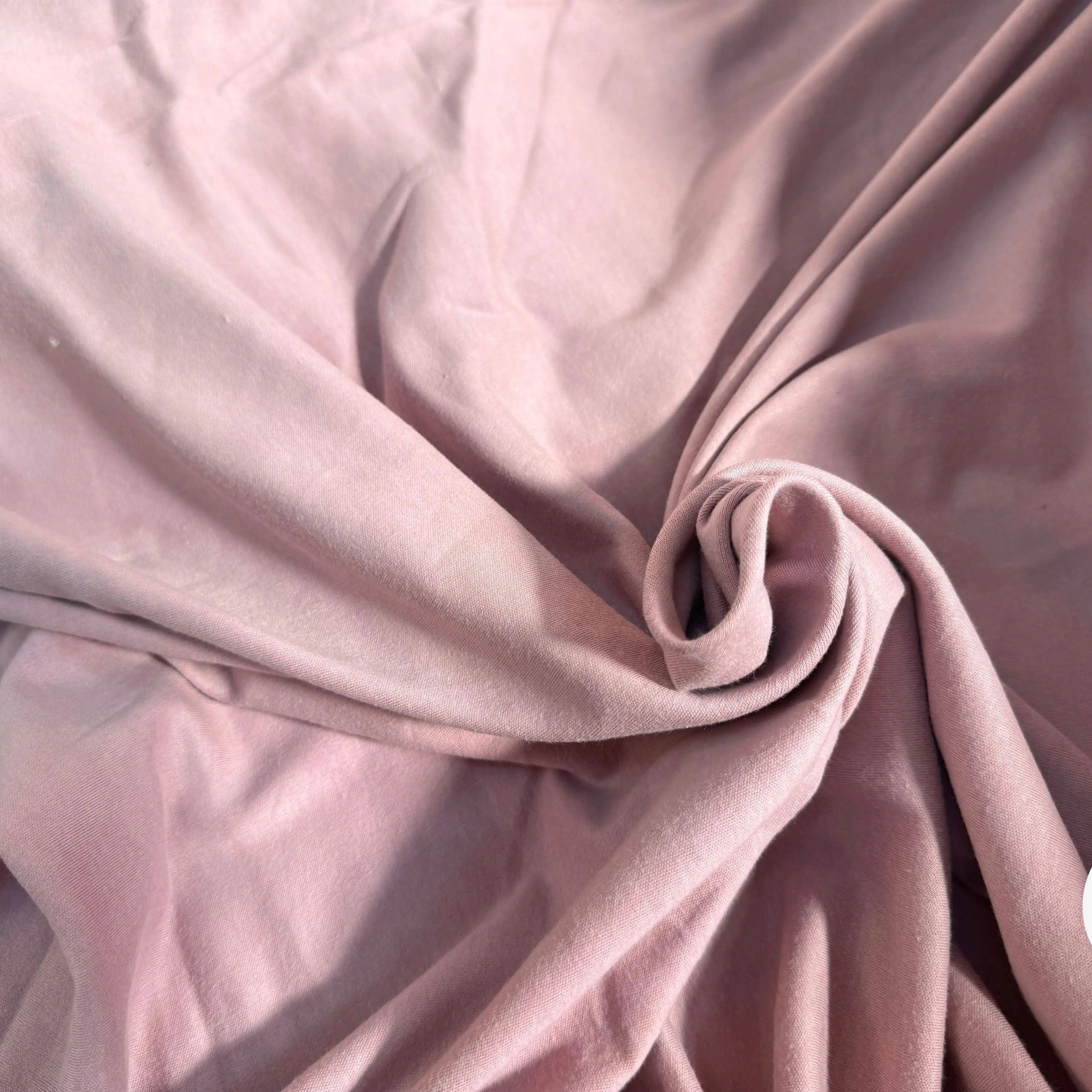 JERSEY COTON BIO VIEUX ROSE TUBULAIRE 75CM MADE IN FRANCE - My Little Coupon