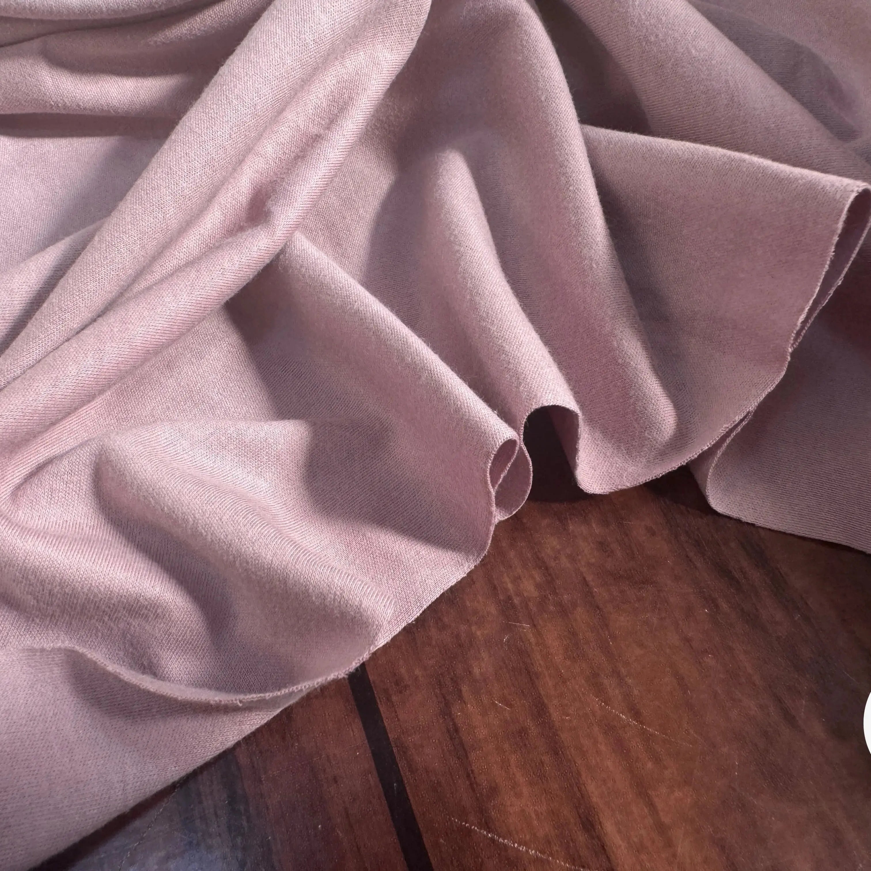 JERSEY COTON BIO VIEUX ROSE TUBULAIRE 75CM MADE IN FRANCE - My Little Coupon